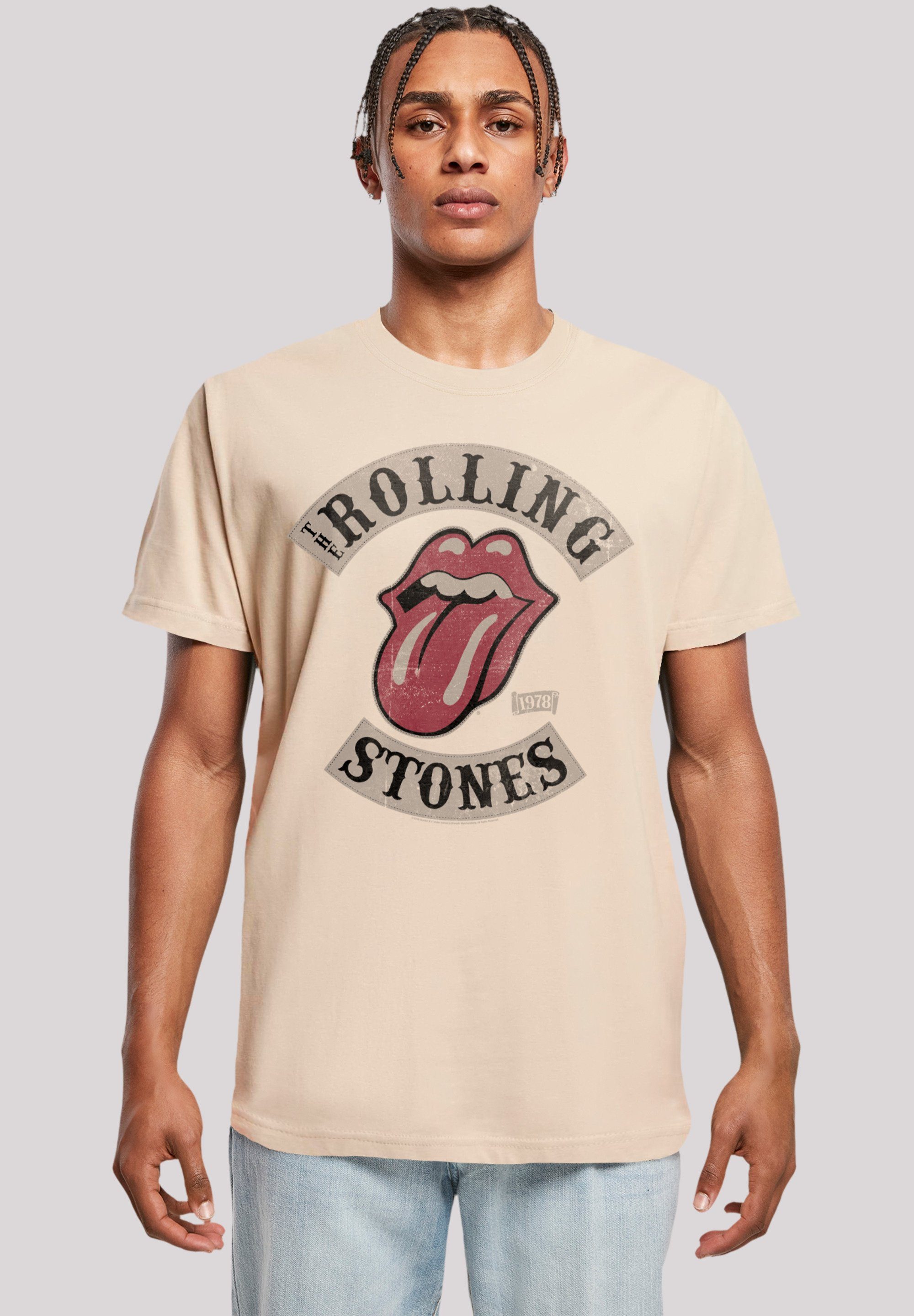 F4NT4STIC T-Shirt The Rolling Stones Tour '78 Print sand