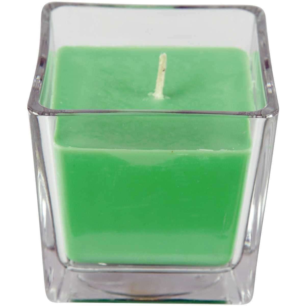 HS Candle Duftkerze (Dekokerze, 1-tlg), Kerze im Glas, "Viereck" mit ca. 40-50 Std. Brenndauer