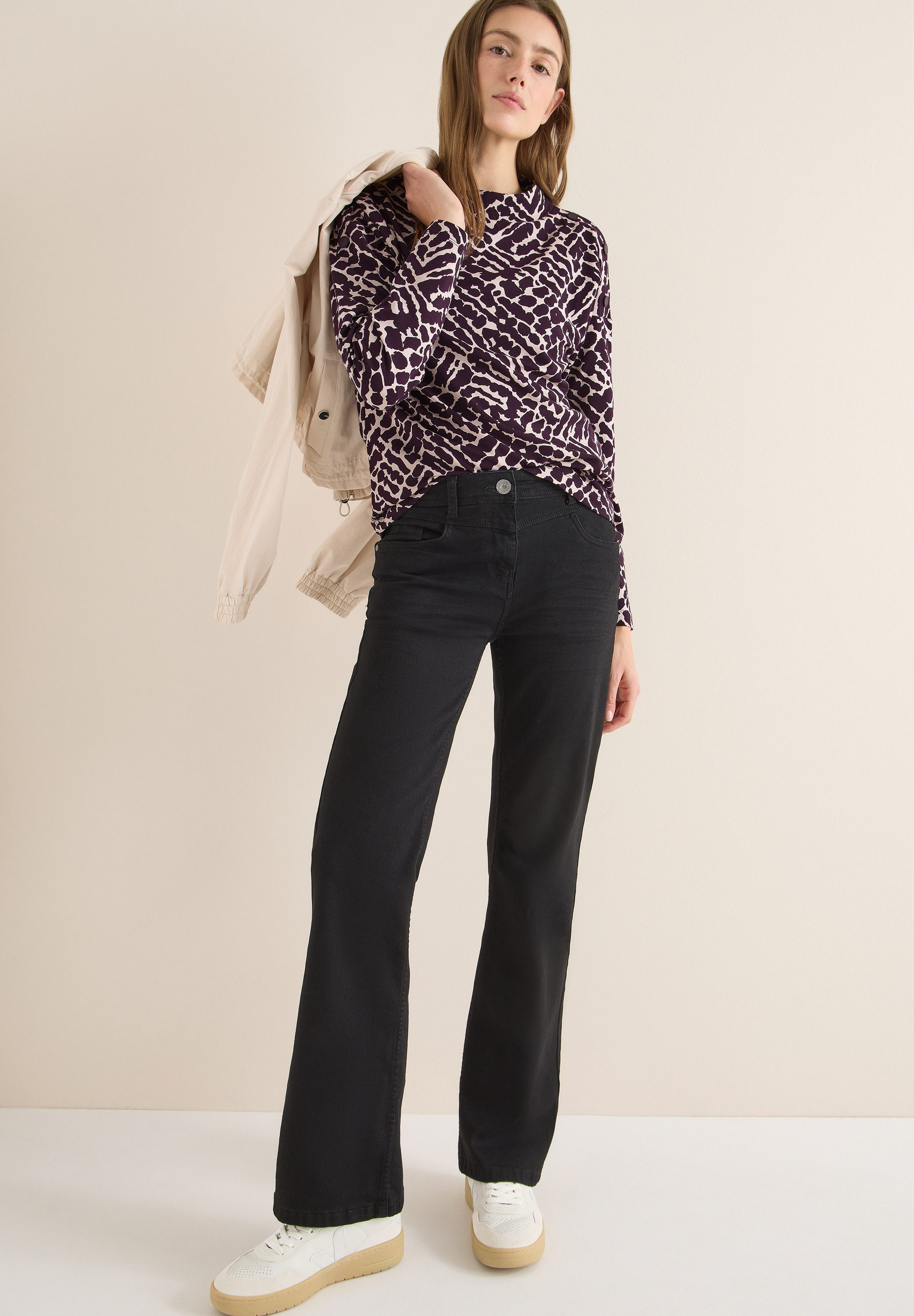 CECIL Langarmshirt im soften Baumwoll-Mix