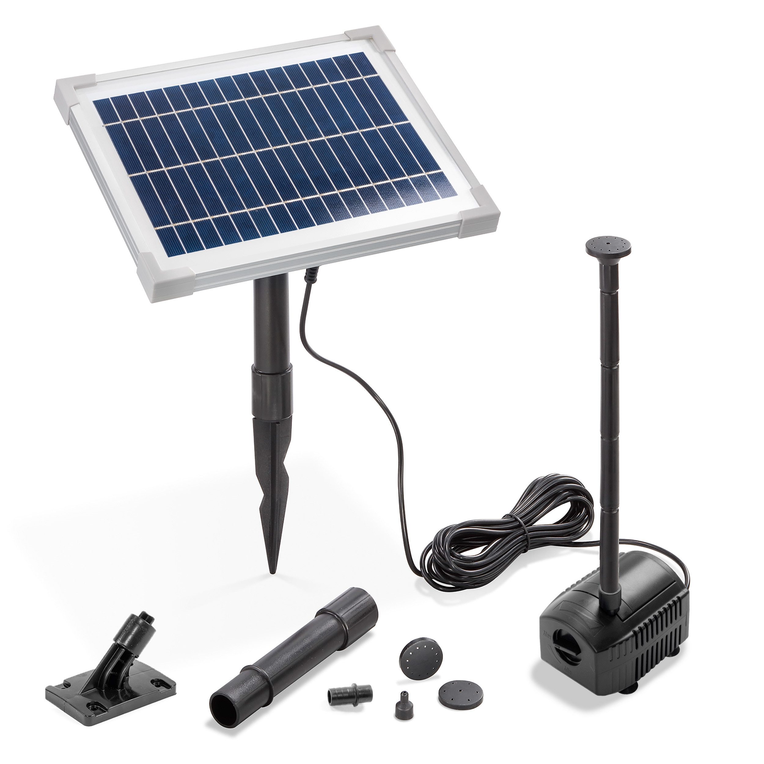 esotec Solarpumpe Teichpumpe Komplettset 420l/h Solarpumpe mit Trockenlaufschutz 101908 (Komplettset)