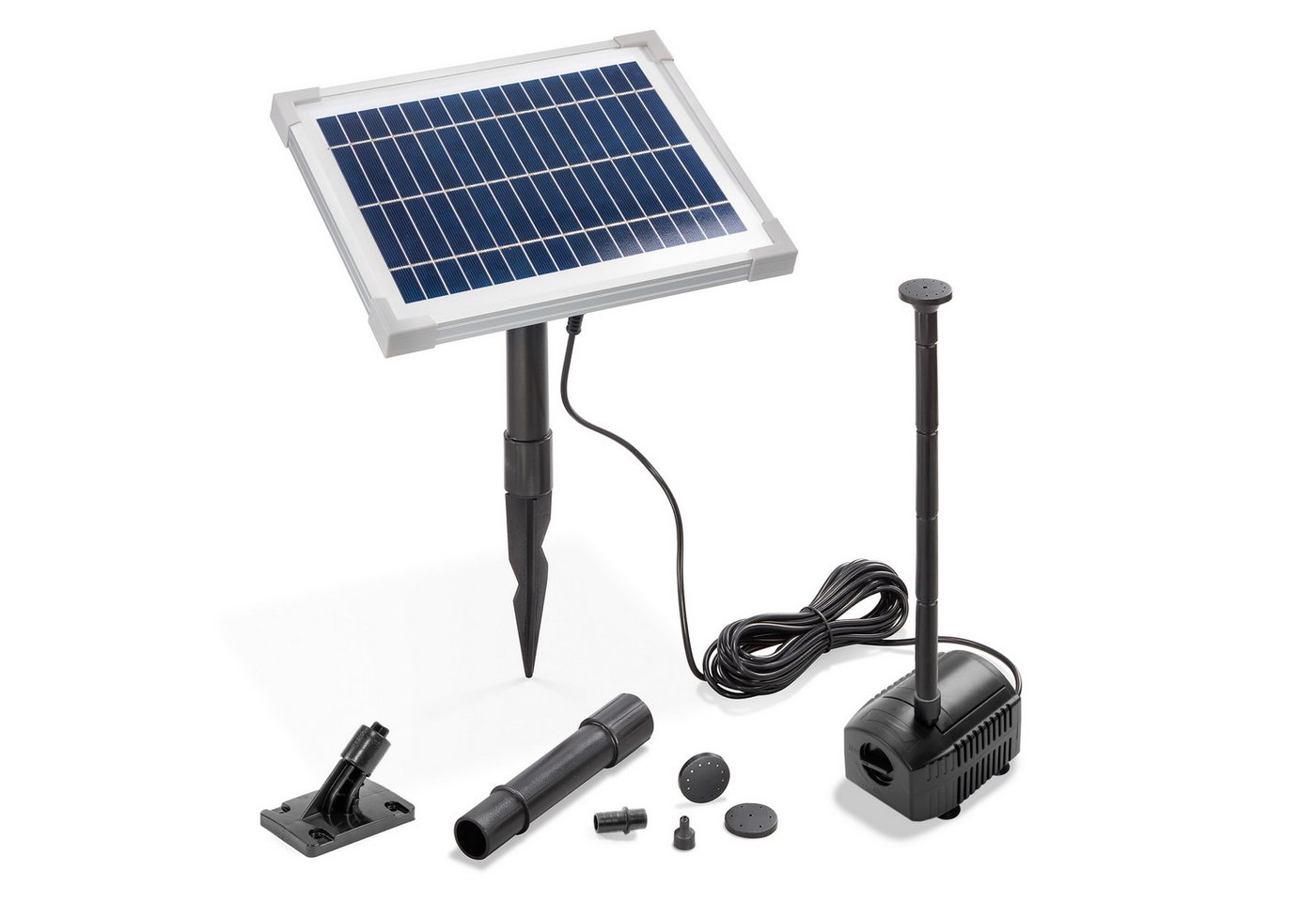 esotec Solarpumpe Teichpumpe Komplettset 420l/h Solarpumpe mit Trockenlaufschutz 101908 (Komplettset)
