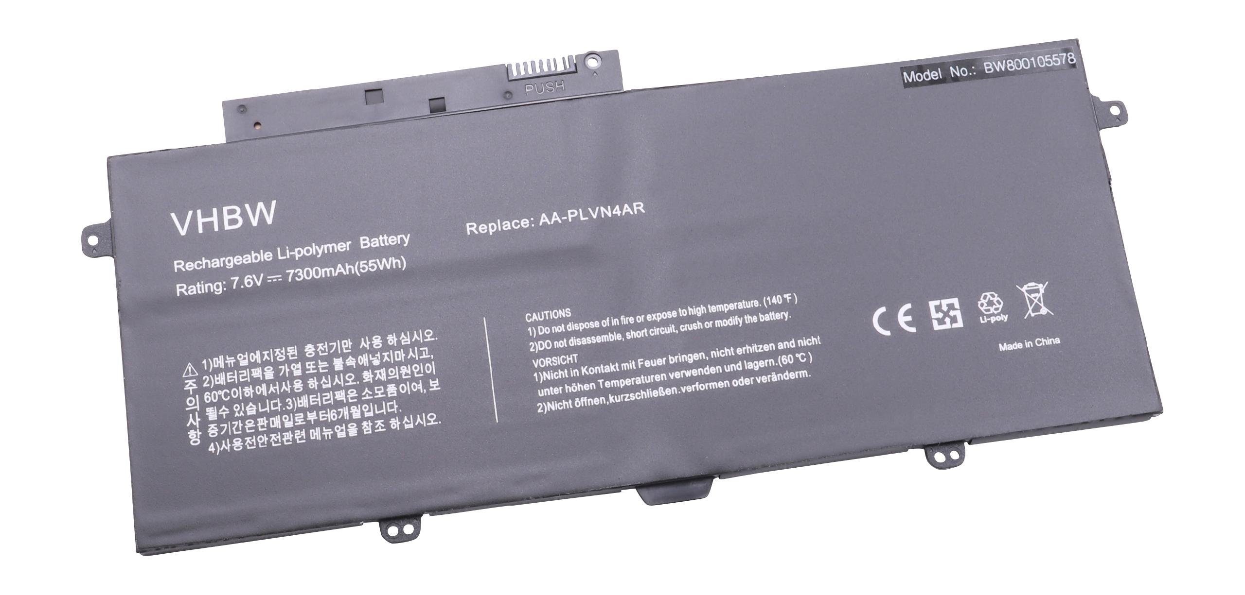 7,6V, NP940X3G-K03US, NP940X3G-K04, (7300mAh, Laptop-Akku / mAh 7300 passend NP940X3G-K04US Samsung vhbw Netbook für Notebook Li-Polymer)