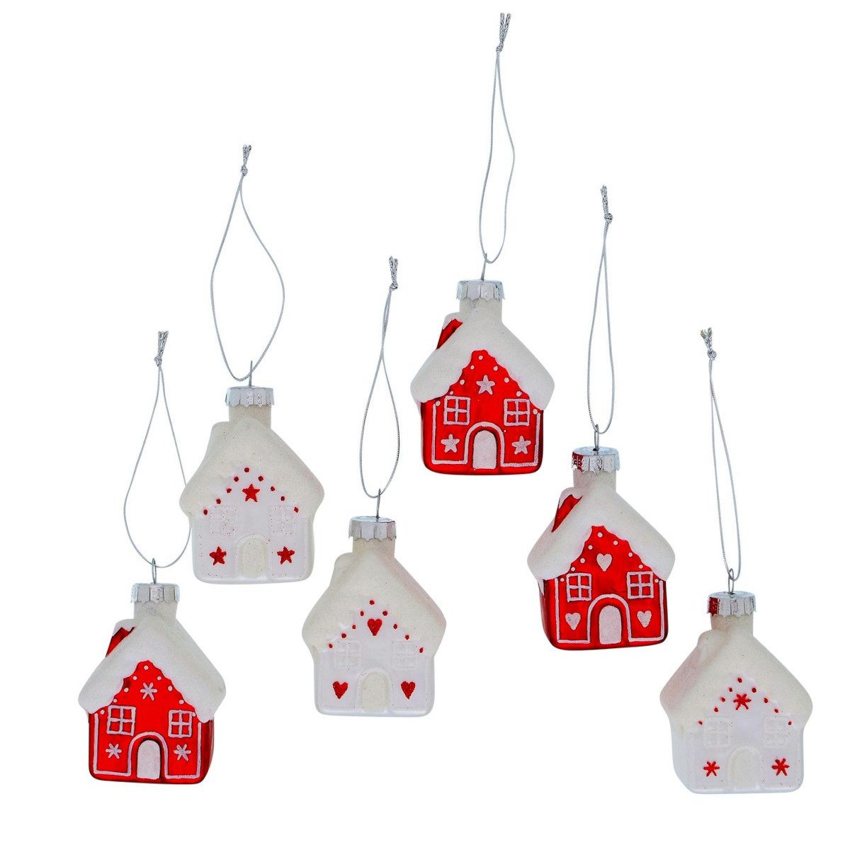 BOLTZE Baumbehang Nellas Weihnachtsanhänger Haus 7cm sort. (1 Stück)