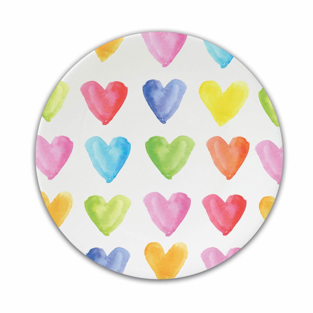 PPD Teller Aquarell Hearts Plate, Ø 15.5 cm