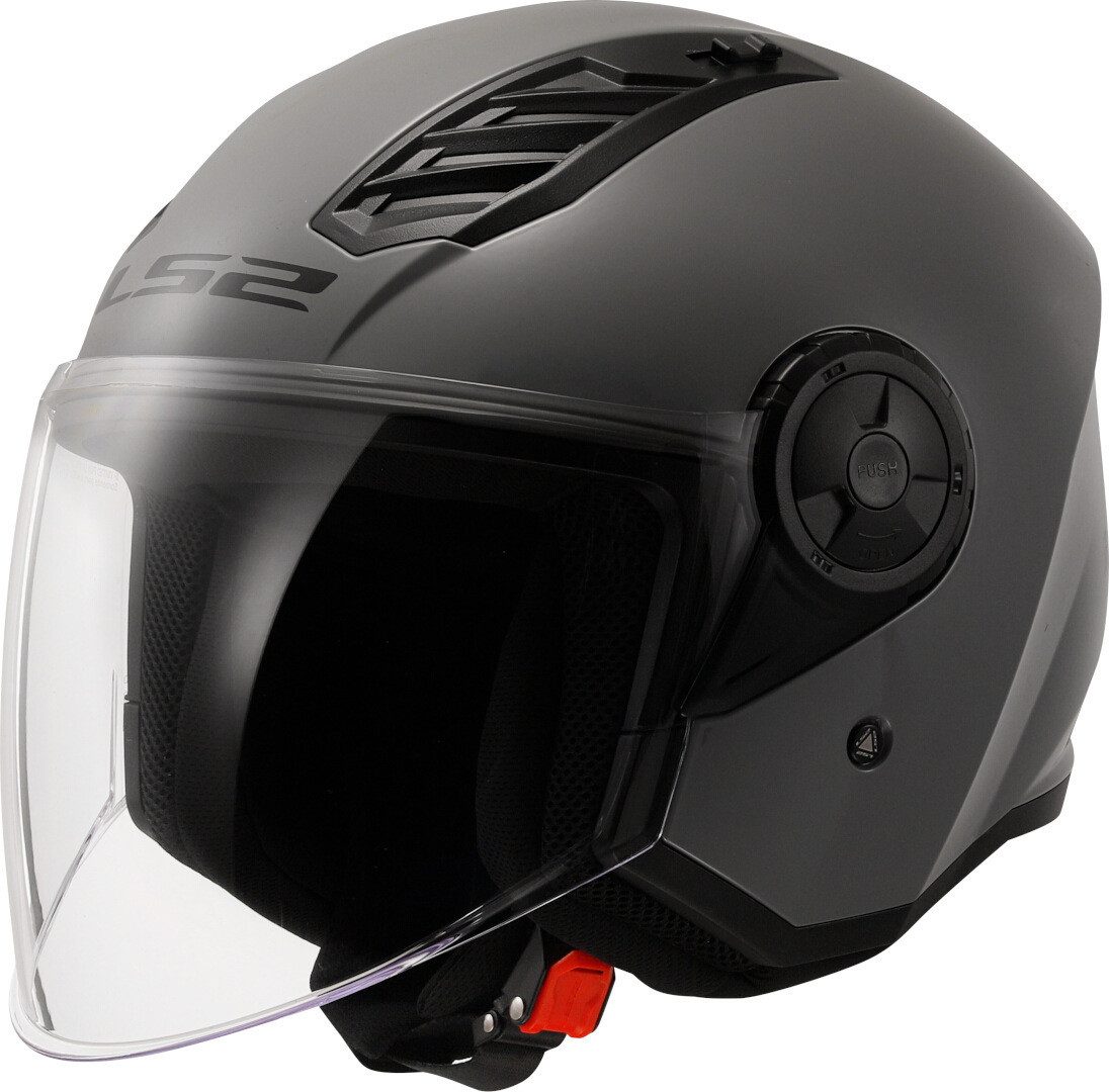 LS2 Motorradhelm OF616 Airflow II Solid Jethelm, vorbereitet für Kommunikationssystem
