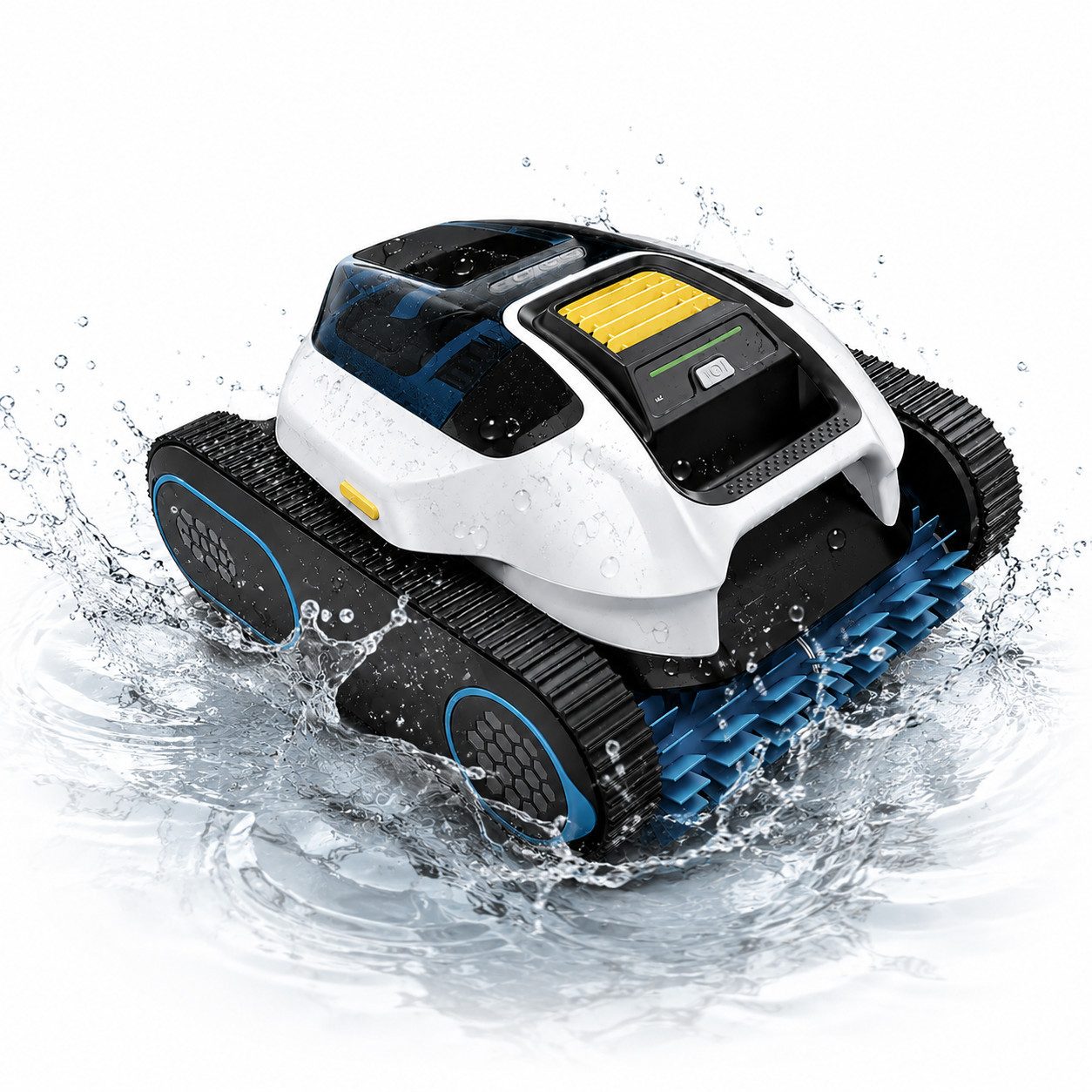 Mammotion Poolroboter Spino E1 Poolreiniger mit App, Kabellos Poolsauger bis 150m² Pools, (für Boden, Wand, Wasserlinienreinigung), 6000 mAh, 210 Min Laufzeit, SmartArc Routenplan, Wasserlinien Parking