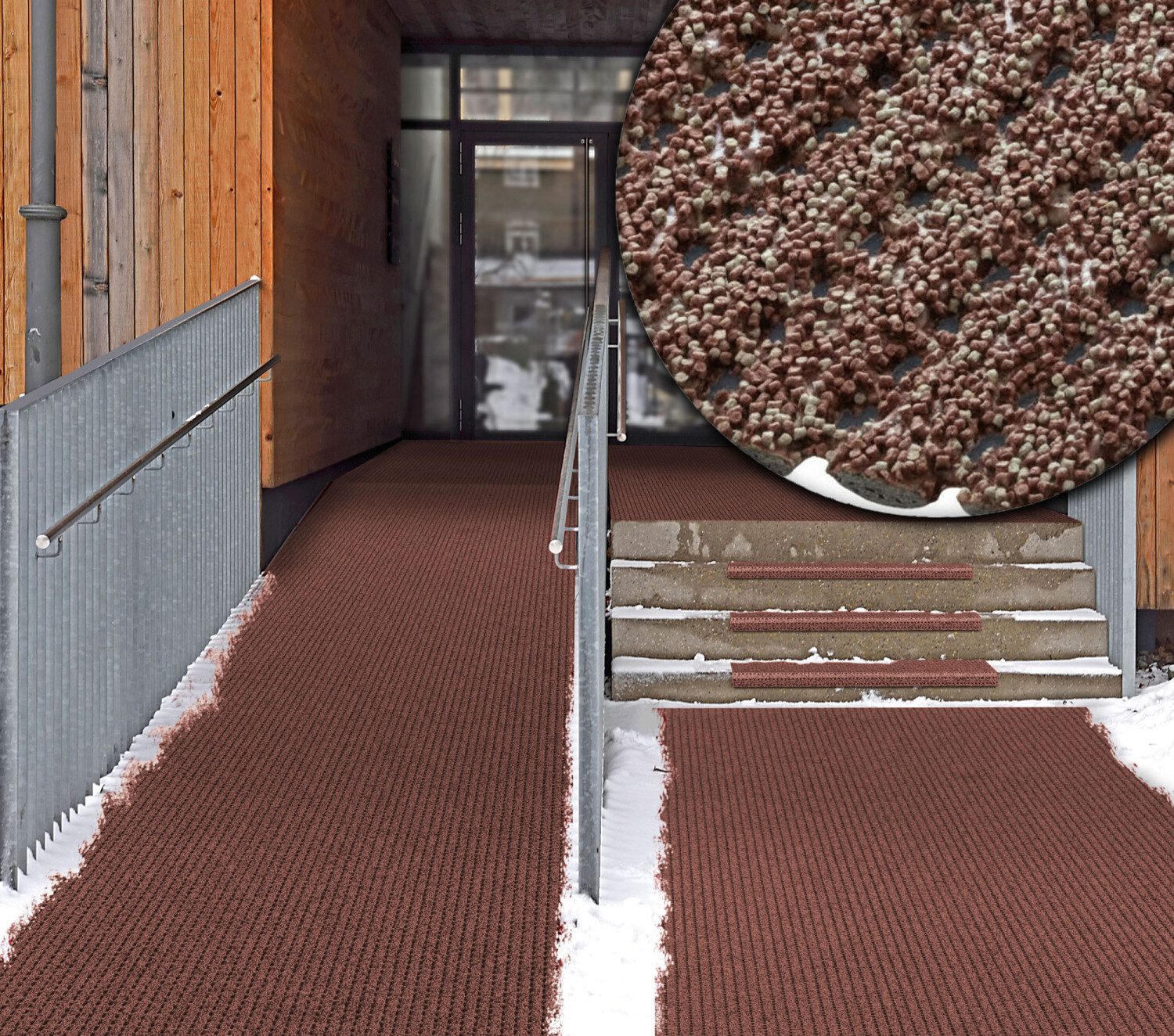 MELIUS VIVERE Antirutschmatte SafeStep Sicherheitsmatte PRO Terra 1,20 x 0,50 Meter