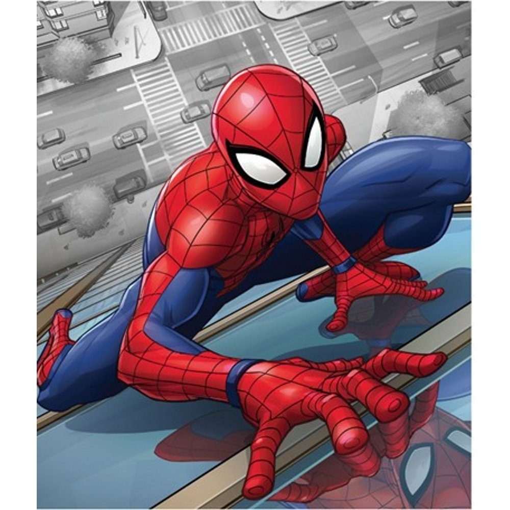 Spiderman Superheld Marvel Spiderman Kuscheldecke Spinne 120x140cm, Warm Kinder Kinderdecke Fleecedecke