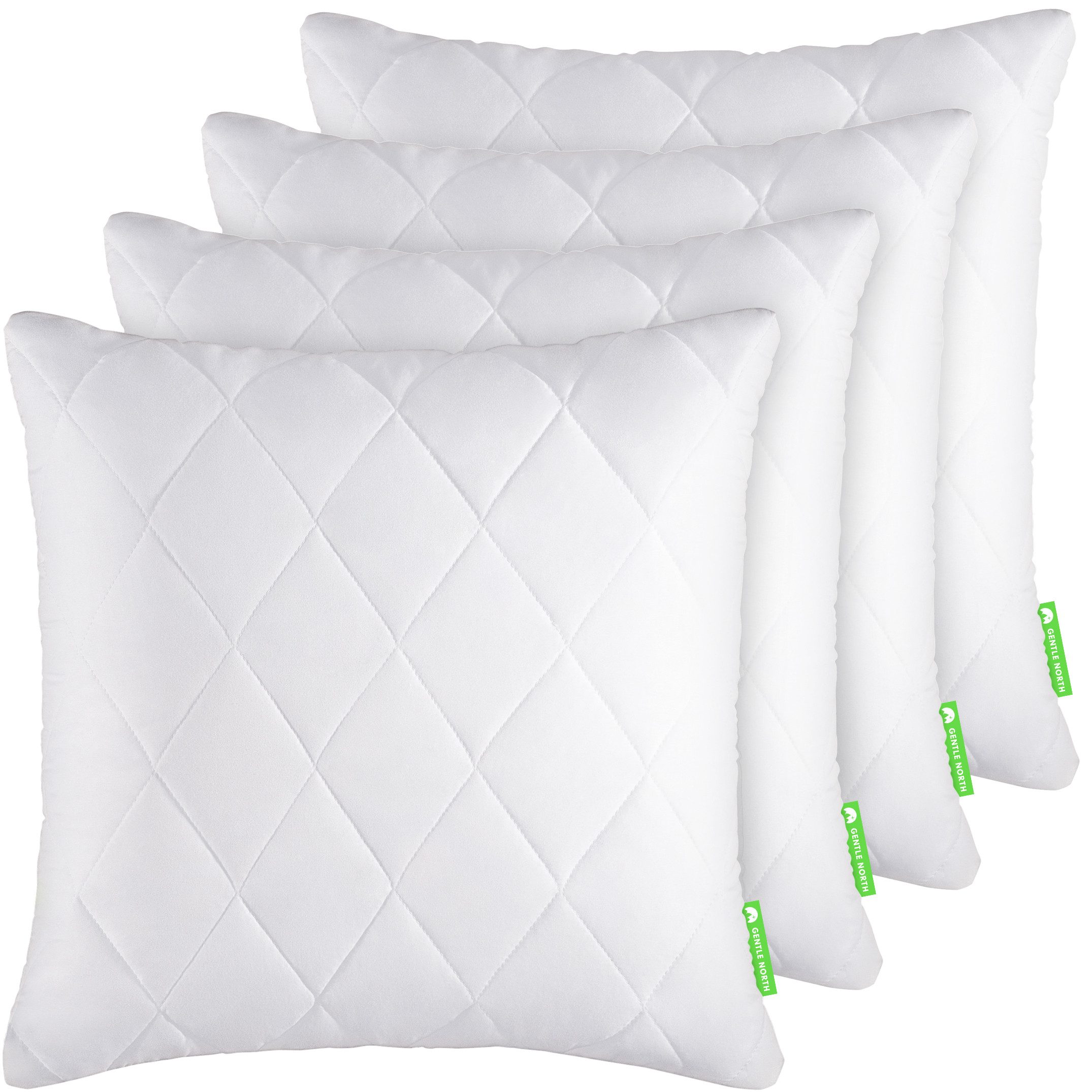 Gentle North Microfaserkissen 4er Set Kissen Komfort - in vielen Größen - optimaler Schlaf, Füllung: 100% Polyester, Seitschläfer, Seitenschläfer, Rückenschläfer, Comfort, 4-tlg., Reißverschluss für Füllung - waschbar - allergikerfreundlich