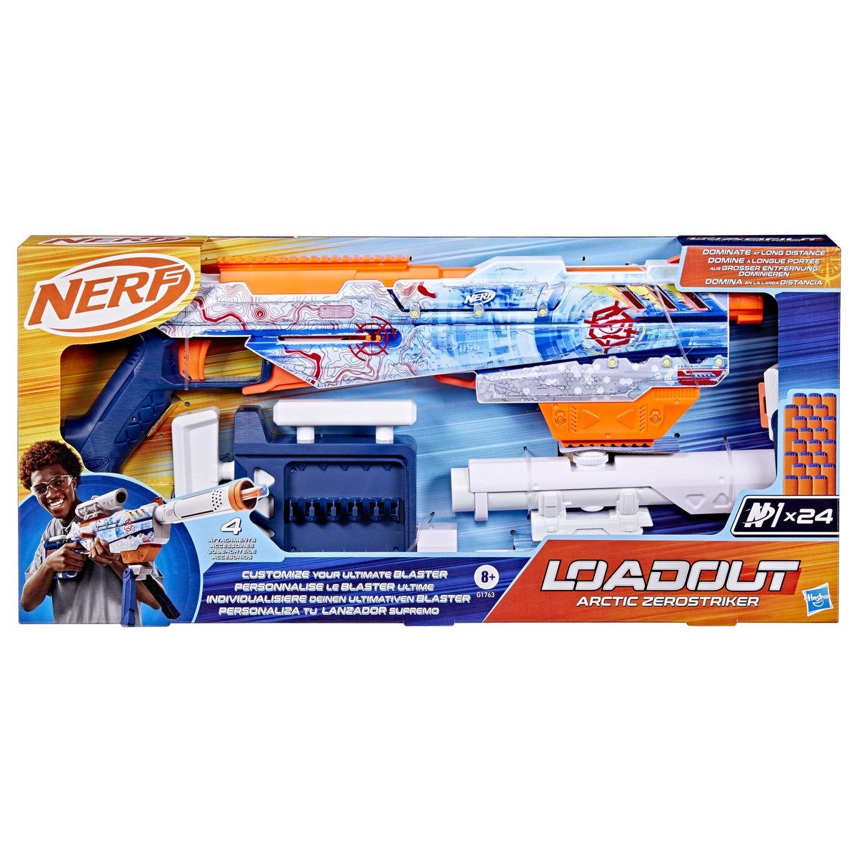 Nerf Blaster NERF Loadout Arctic Zerostriker Blaster inkl. 24 N1 Darts