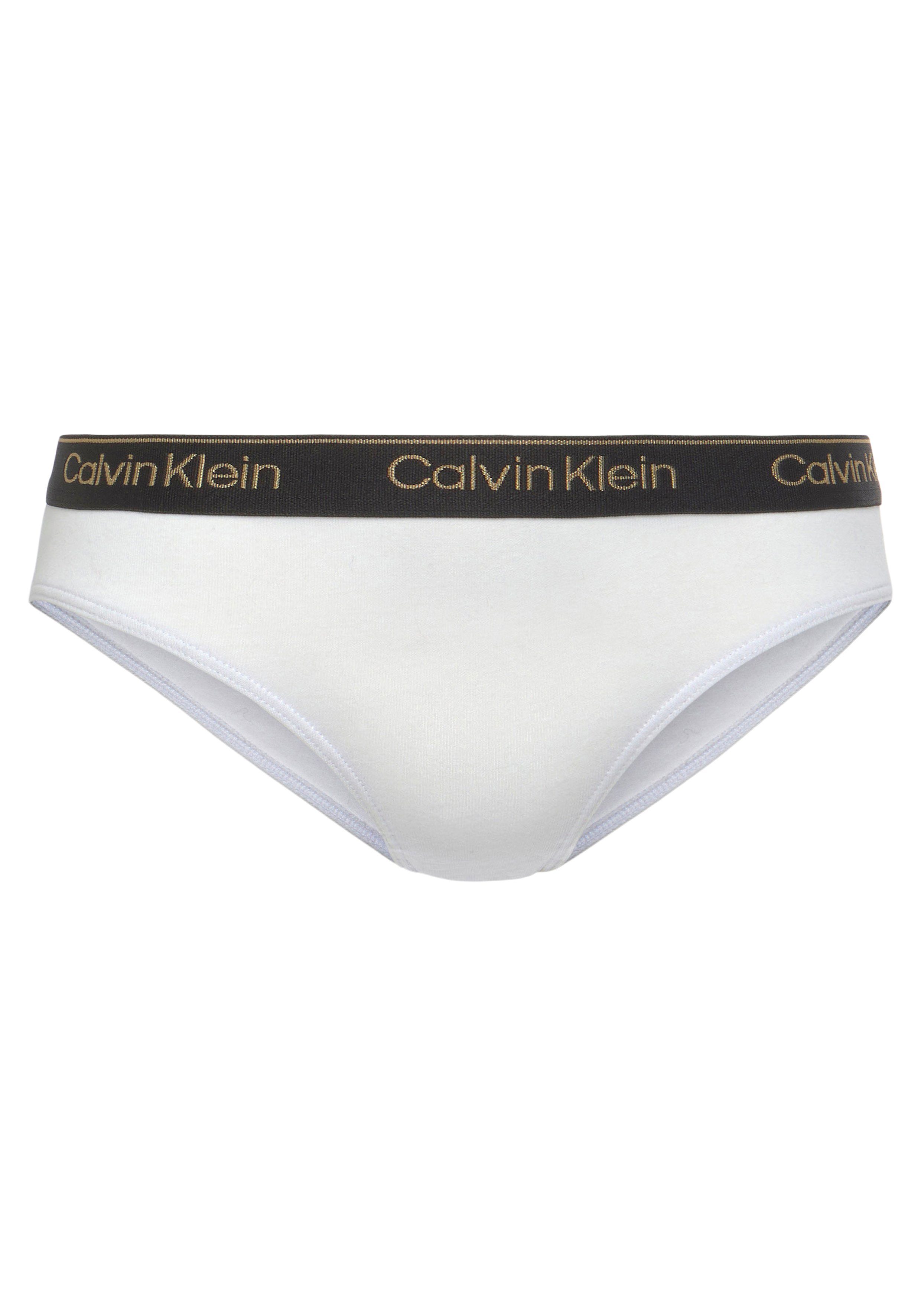 5er-Pack) Klein Calvin 5-St., Underwear Elastikbund mit Aop/Rglare/Spink/Pwhite/Pblack (Packung, BIKINI 5PK sportlichem Bikinislip