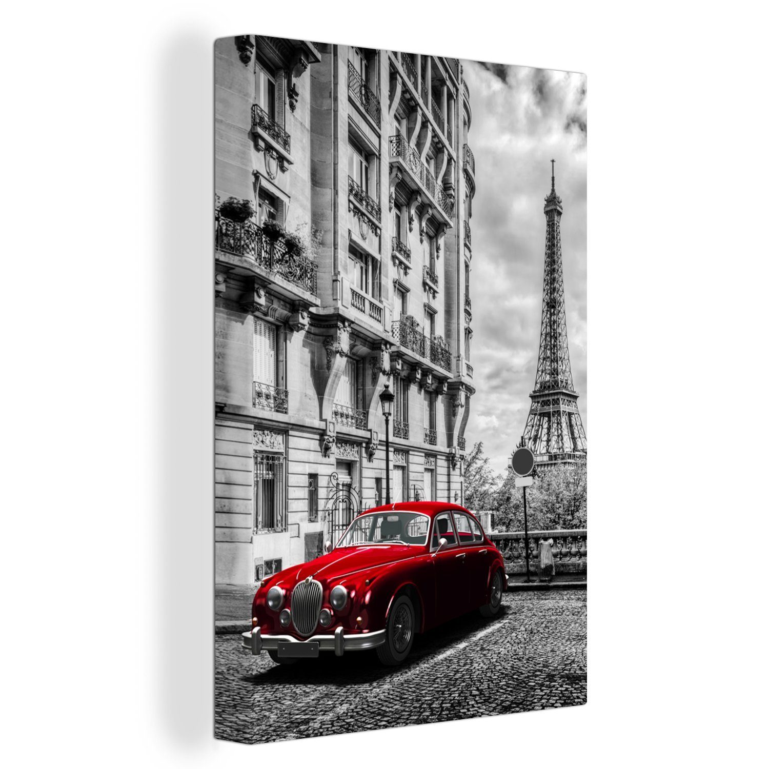 OneMillionCanvasses® Leinwandbild Eiffelturm - Schwarz - günstig online kaufen