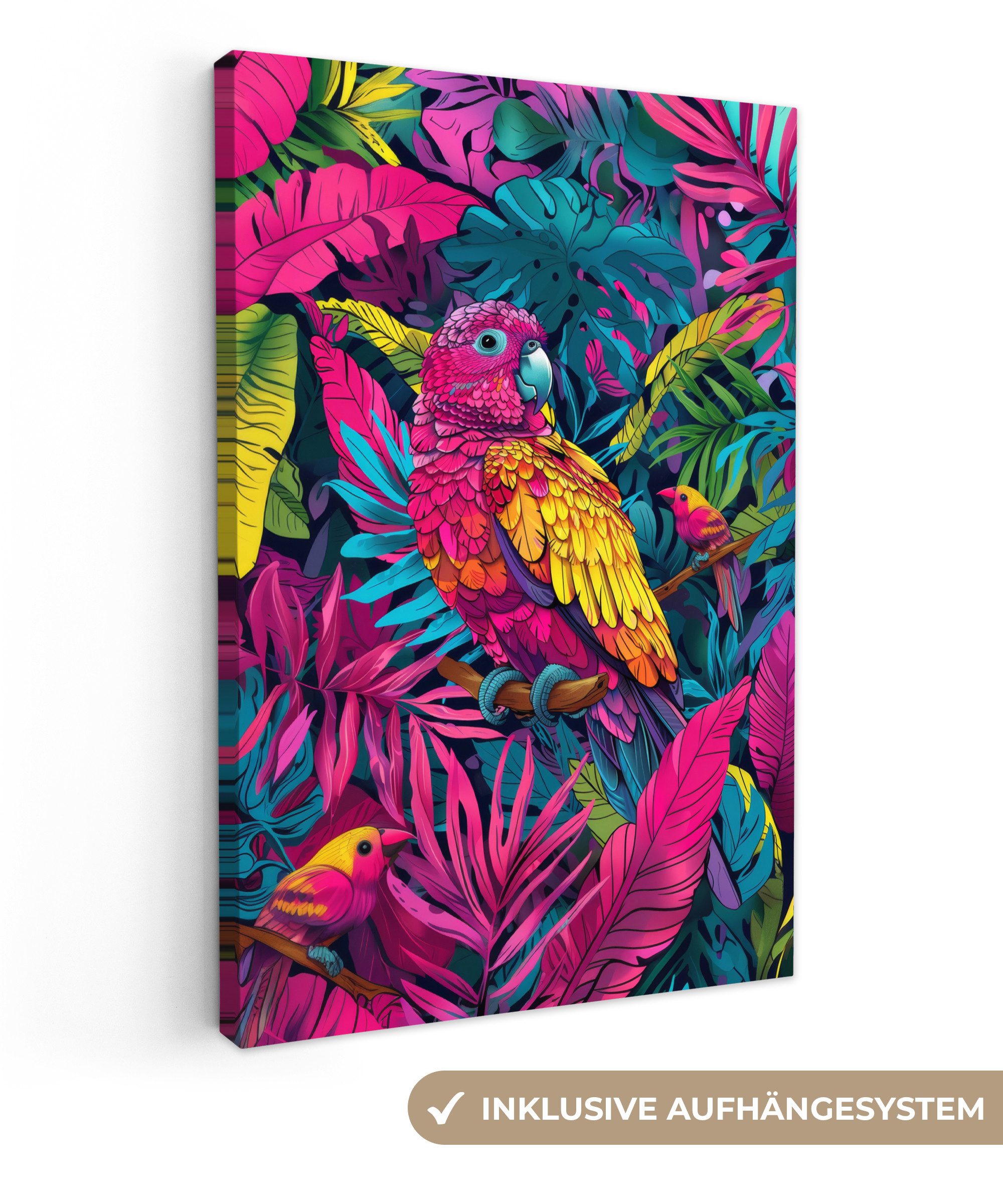 OneMillionCanvasses® Leinwandbild Papagei - Tropisch - günstig online kaufen