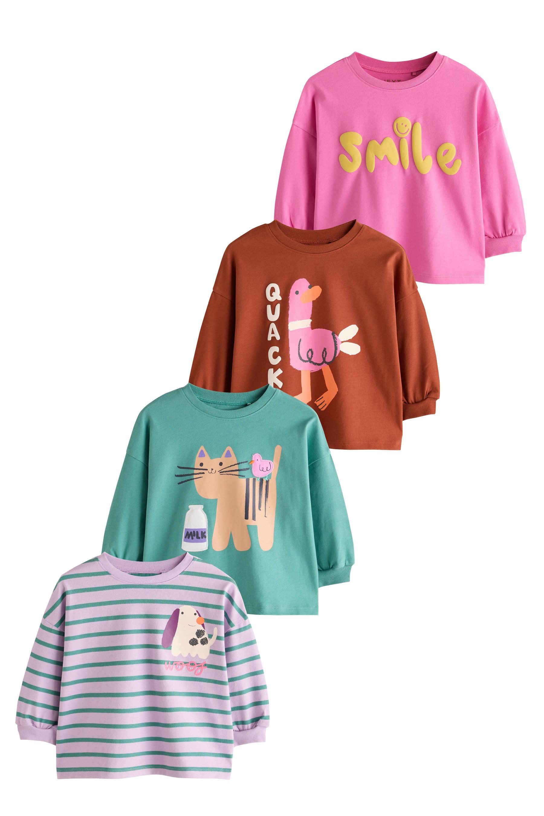 Next Langarmshirt 4er-Pack Langarmshirts (4-tlg) – Bild 2 von 5