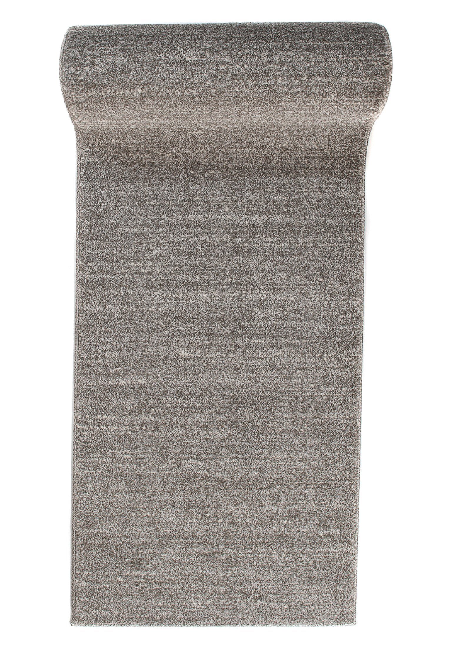 Mazovia Läufer Läufer Flurläufer Einfarbig für Vorzimmer, Küche - Grau, 80 x 100 cm, Kurzflor, Meterware, Höhe 10 mm