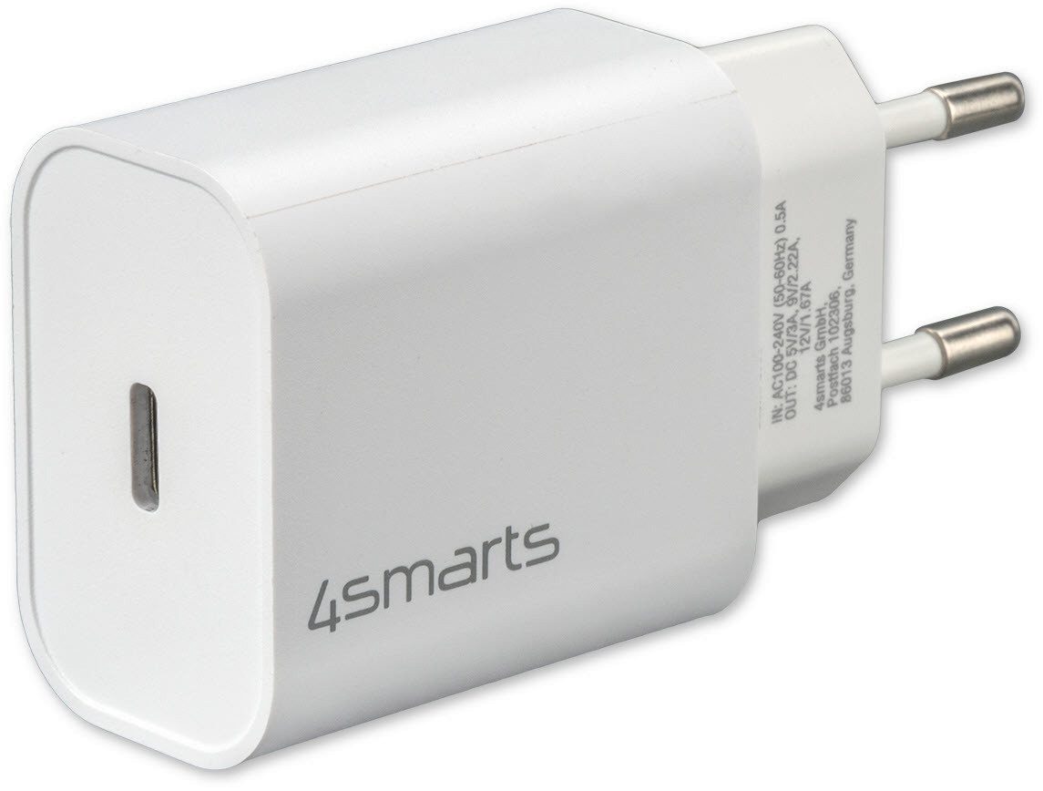 4smarts 4smarts Schnelllade-Set 20W mit 1.5m USB-C zu USB- Handy-Netzteile (Knickschutz)