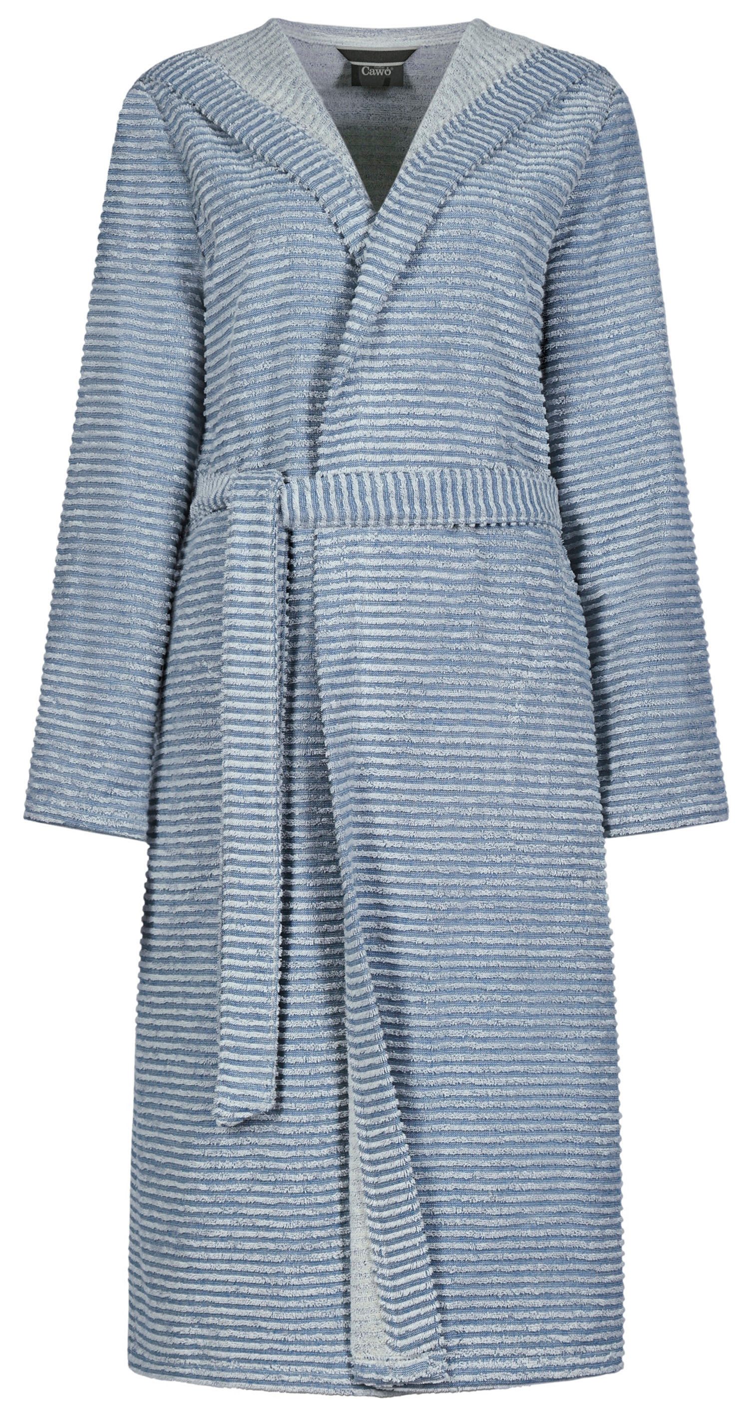 Cawö Damenbademantel Damen Bademantel Kapuze, Midi, Baumwolle, Kapuze, Gürt günstig online kaufen