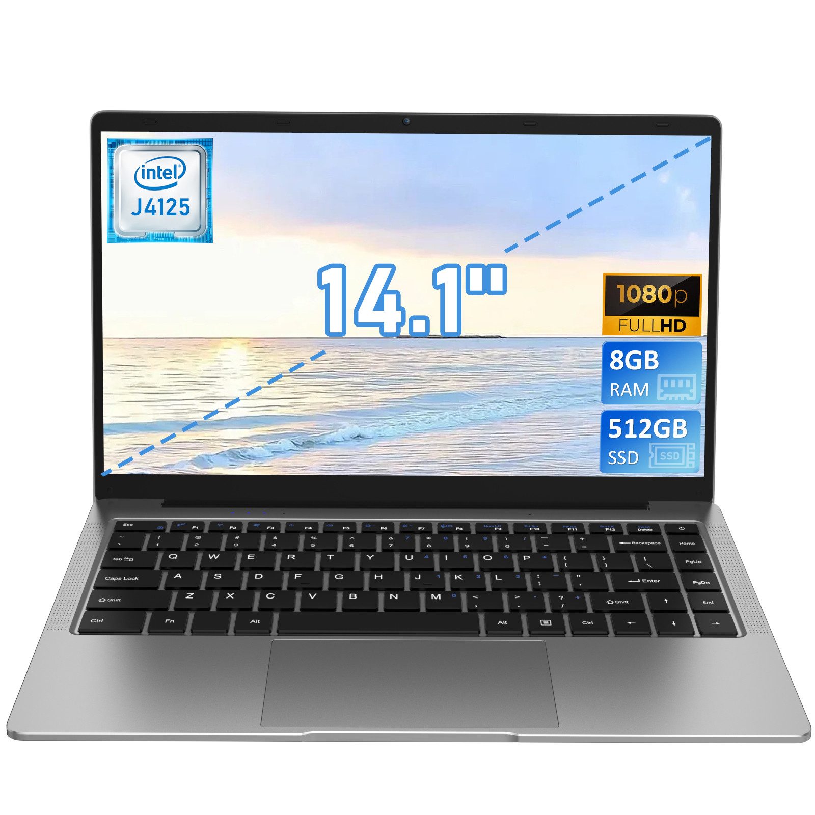 A146G Laptop, 14.1 Zoll, Celeron J4125 Prozessor Notebook