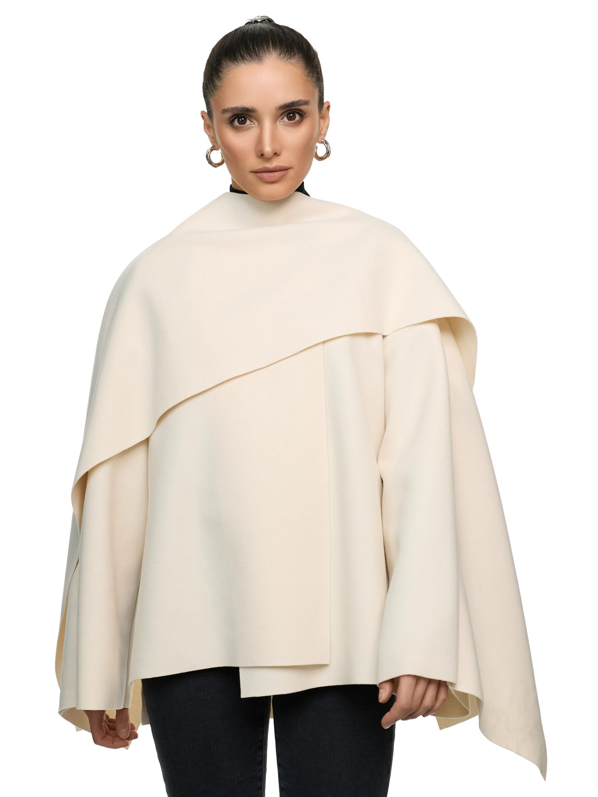 Worldclassca Poncho Worldclassca Poncho Crop Jacke Elegant Umhang Oberteil günstig online kaufen