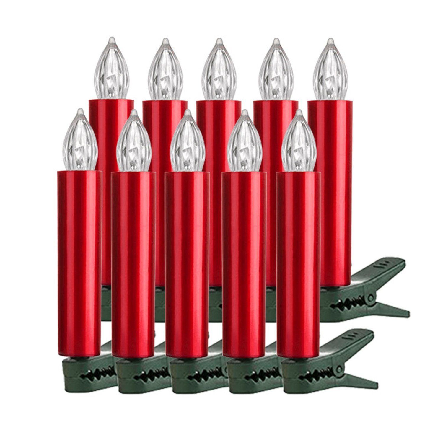 H-basics LED-Kerze Kabelloser LED Kerzenzauber mit praktischer  Timerfunktion, 10 - teiliges Set - Beleuchtung, Weihnachten, Weihnachtsbaum
