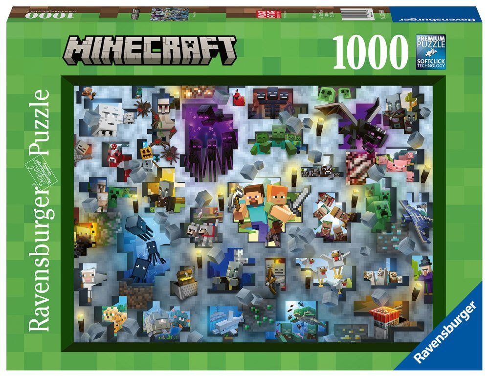 Ravensburger Puzzle 1000 Teile Ravensburger Puzzle Minecraft Mobs 17188, 1000 Puzzleteile