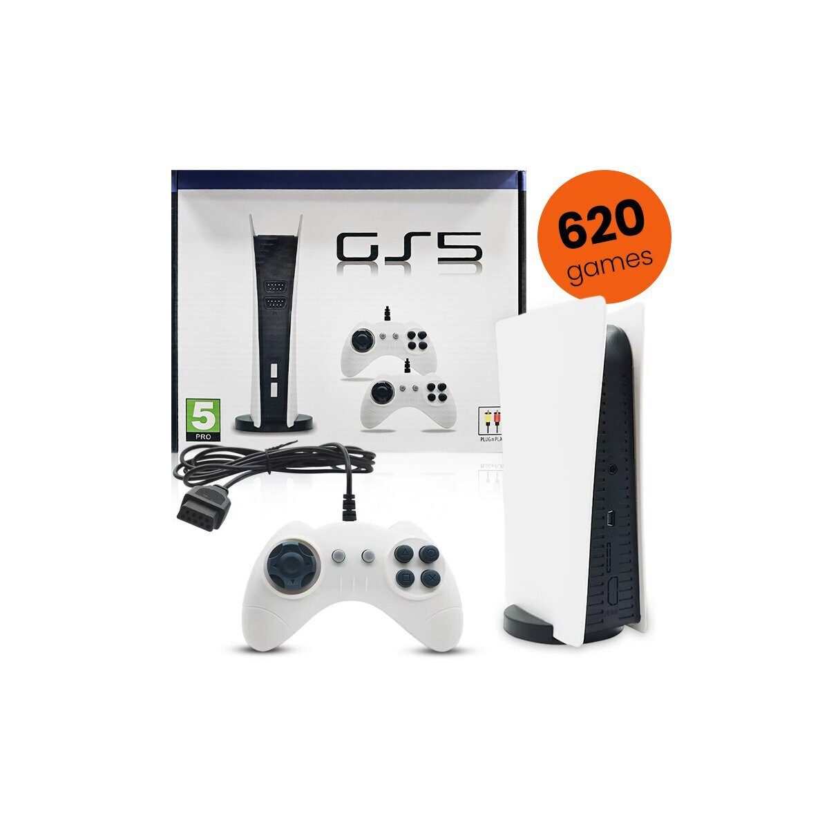 Wisam GS5 TV Konsole 620 Spiele 2 Controller HDMI