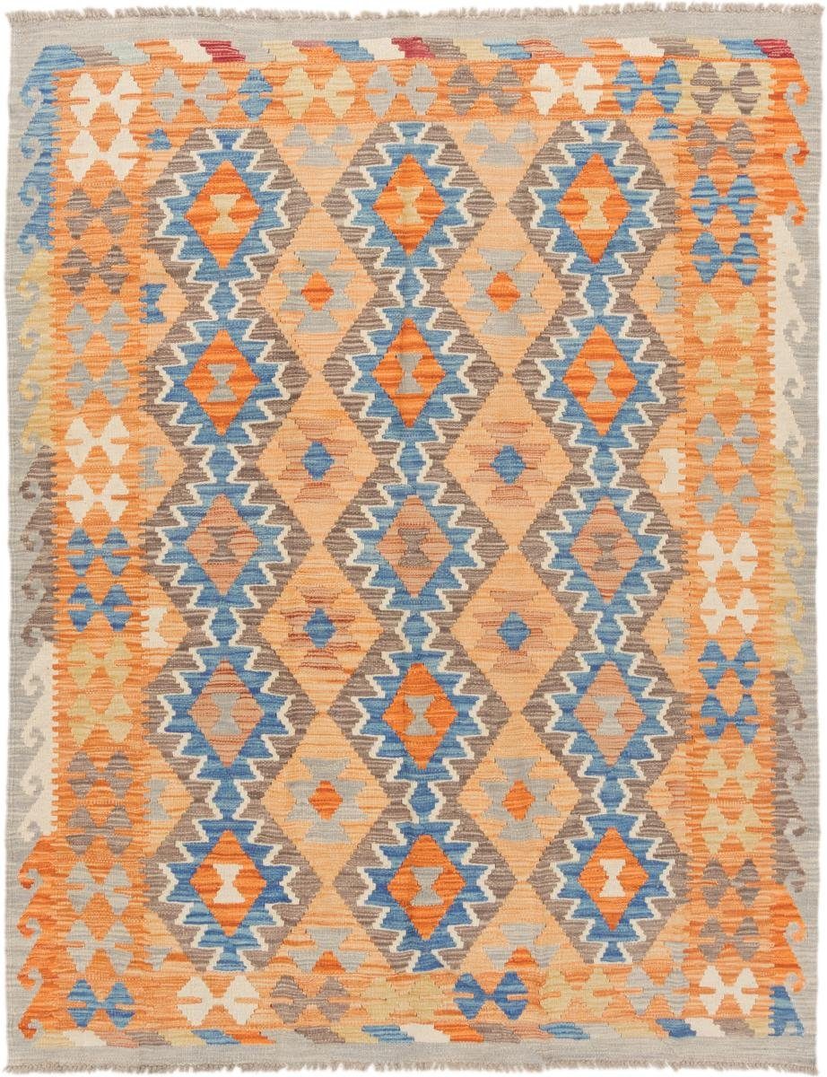 Orientteppich Kelim Afghan 153x195 Handgewebter Orientteppich, Nain Trading, rechteckig, Höhe: 3 mm