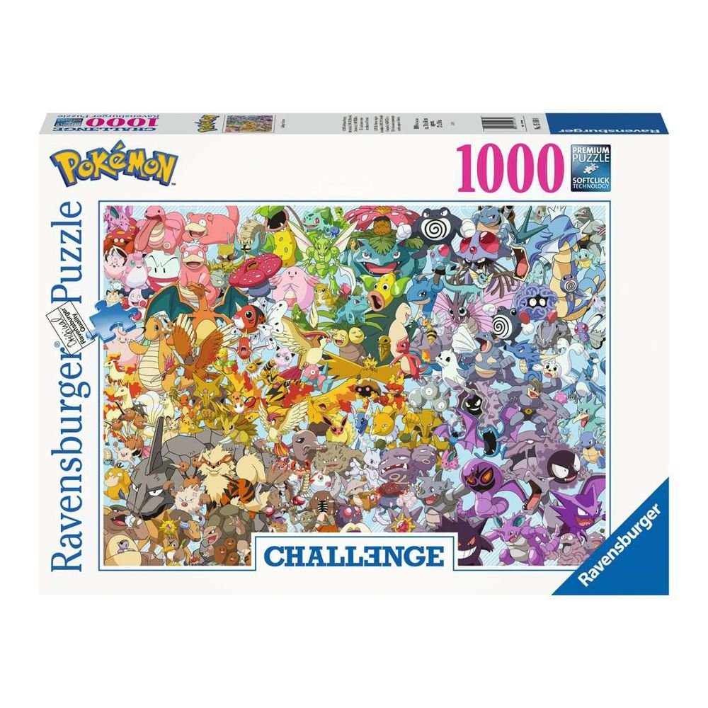 POKÉMON Пазлы Challenge Пазлы 1000 Teile Pokemon Pikachu & Freunde Ravensburger, 1000 Пазлыteile