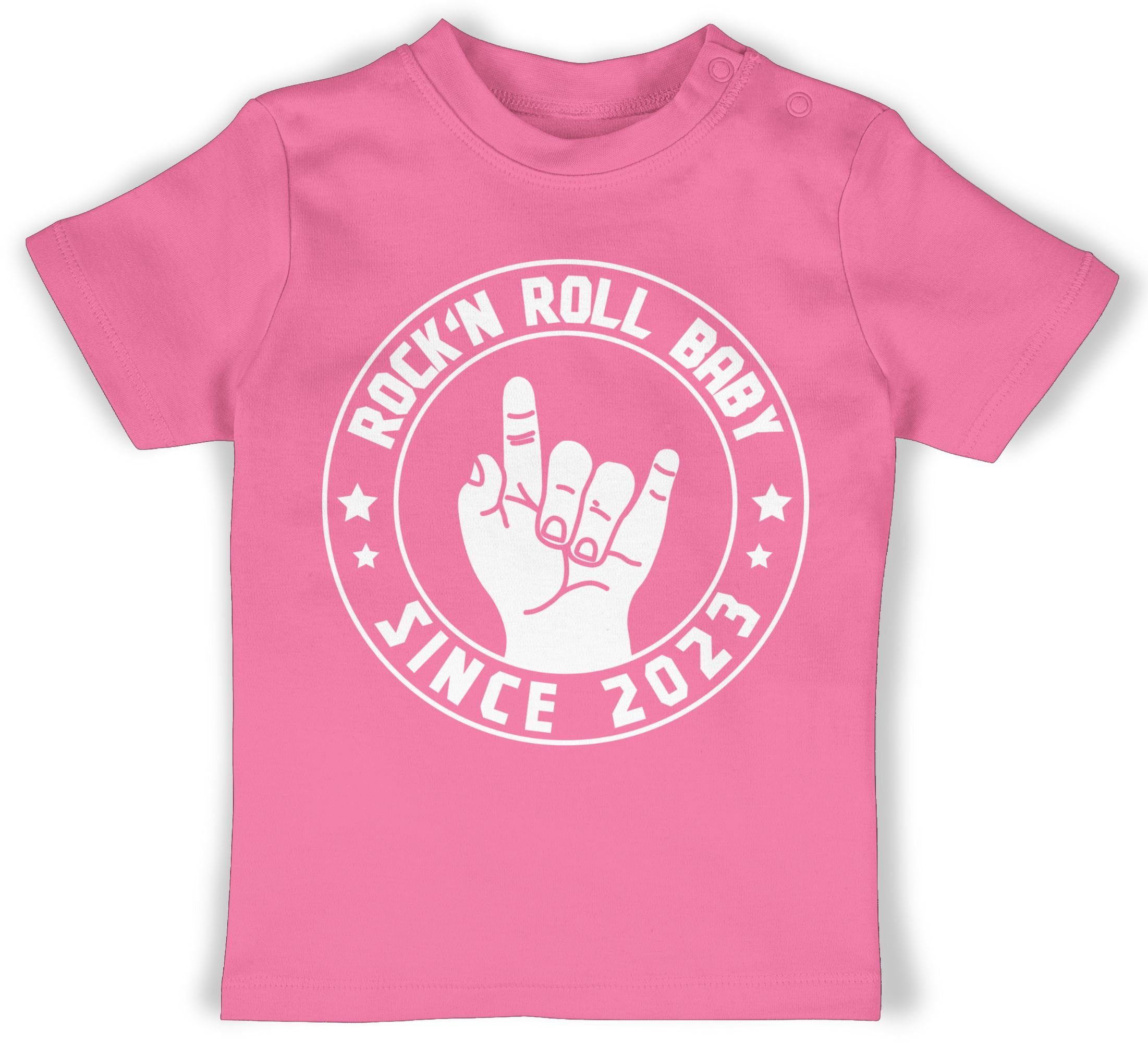 Shirtracer T-Shirt Rock'n Roll Baby since 2023 Sprüche Baby 2 Pink