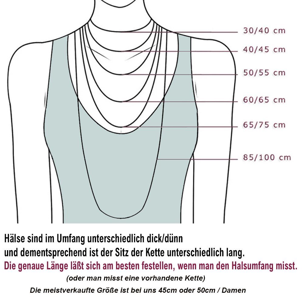 Sterling Geschenkidee lila Frauen Herzkette 925 Mädchen für Herz Anhänger, Kette K789 echt Limana 40+5cm Silber mit Freundin