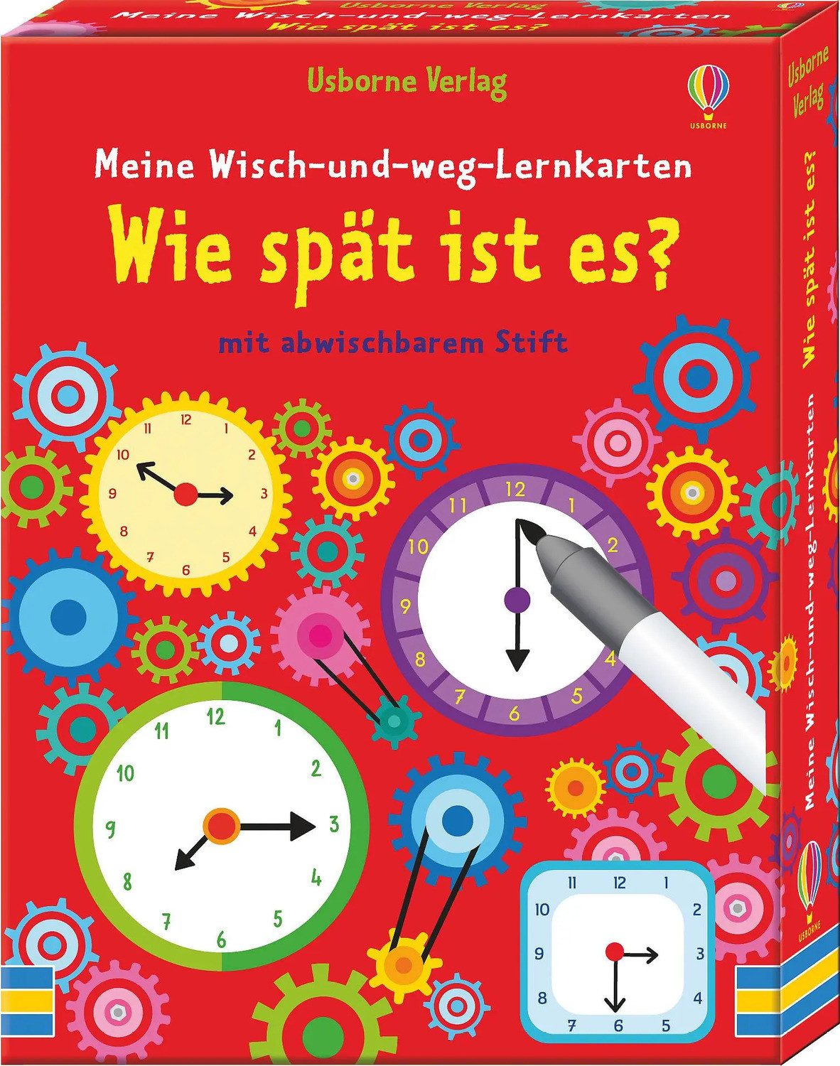 Usborne Verlag Spiel Meine Wisch-und-weg-Lernkarten: Wie spät ist es?