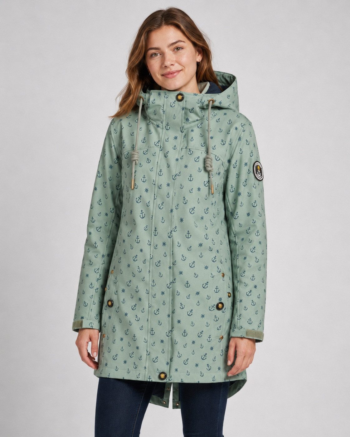ankerglut Funktionsjacke Friesennerz Ankerglutschein II Regenmantel, Longjacket auch in Großen Größen erhältlich