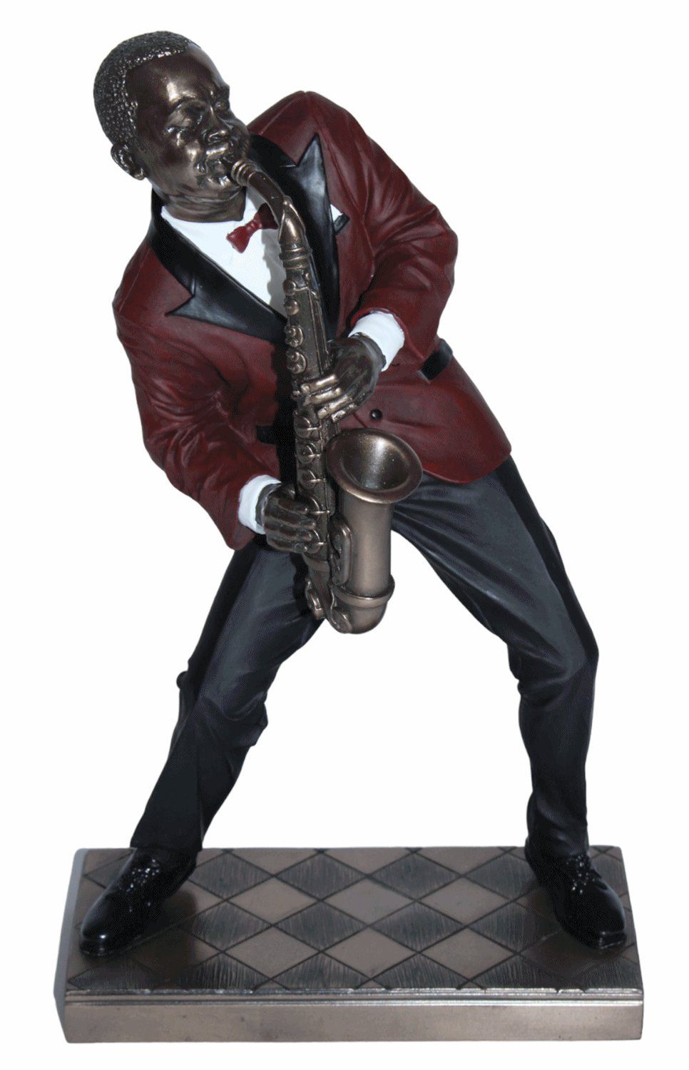 Parastone Dekofigur Deko Figur Jazz Band Saxophonist H 26 cm Musiker mit Altsaxophon