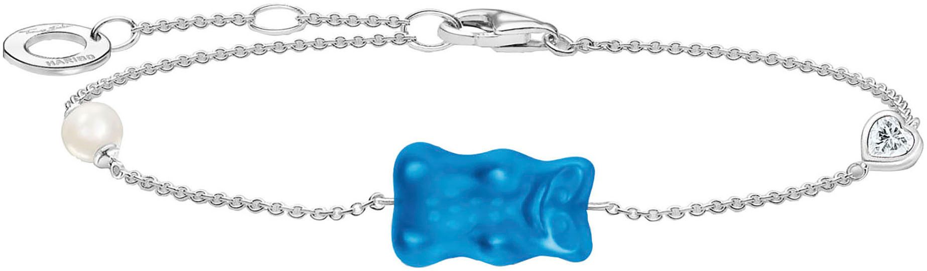 THOMAS SABO Armband THOMAS SABO x HARIBO Schmuck: Armband mit Goldbär, mit Kristallglas, Zirkonia (synth) - mit Süßwasserzuchtperle