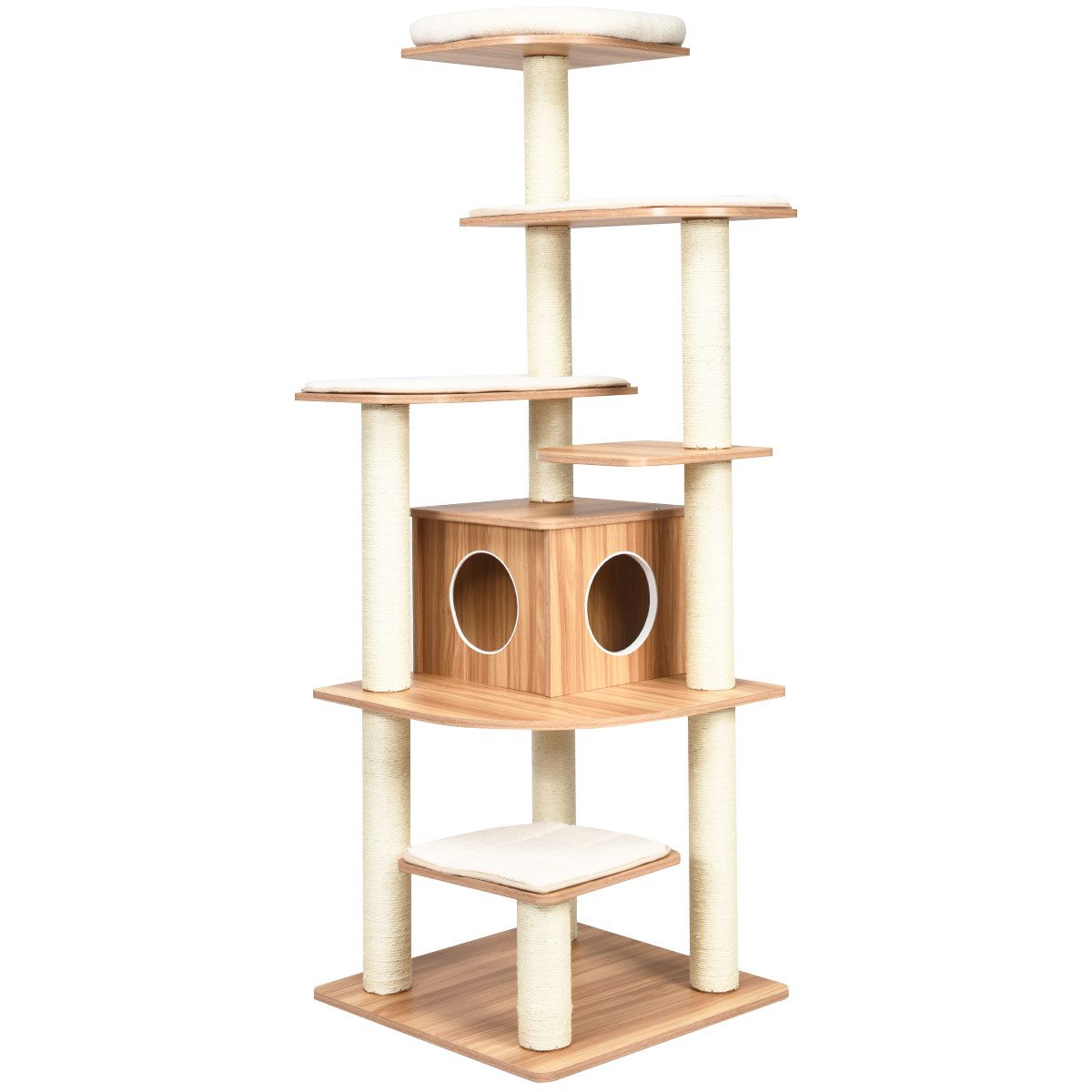 COSTWAY Kratzbaum Katzenbaum, XXL 175 x 86,5 x 86,5 cm, 6-stufig mit 1 Höhl günstig online kaufen