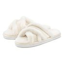 Vivance Pantolette, Pantoffel, Mule, offener Schuh, Hausschuh mit Kreuzbandage VEGAN