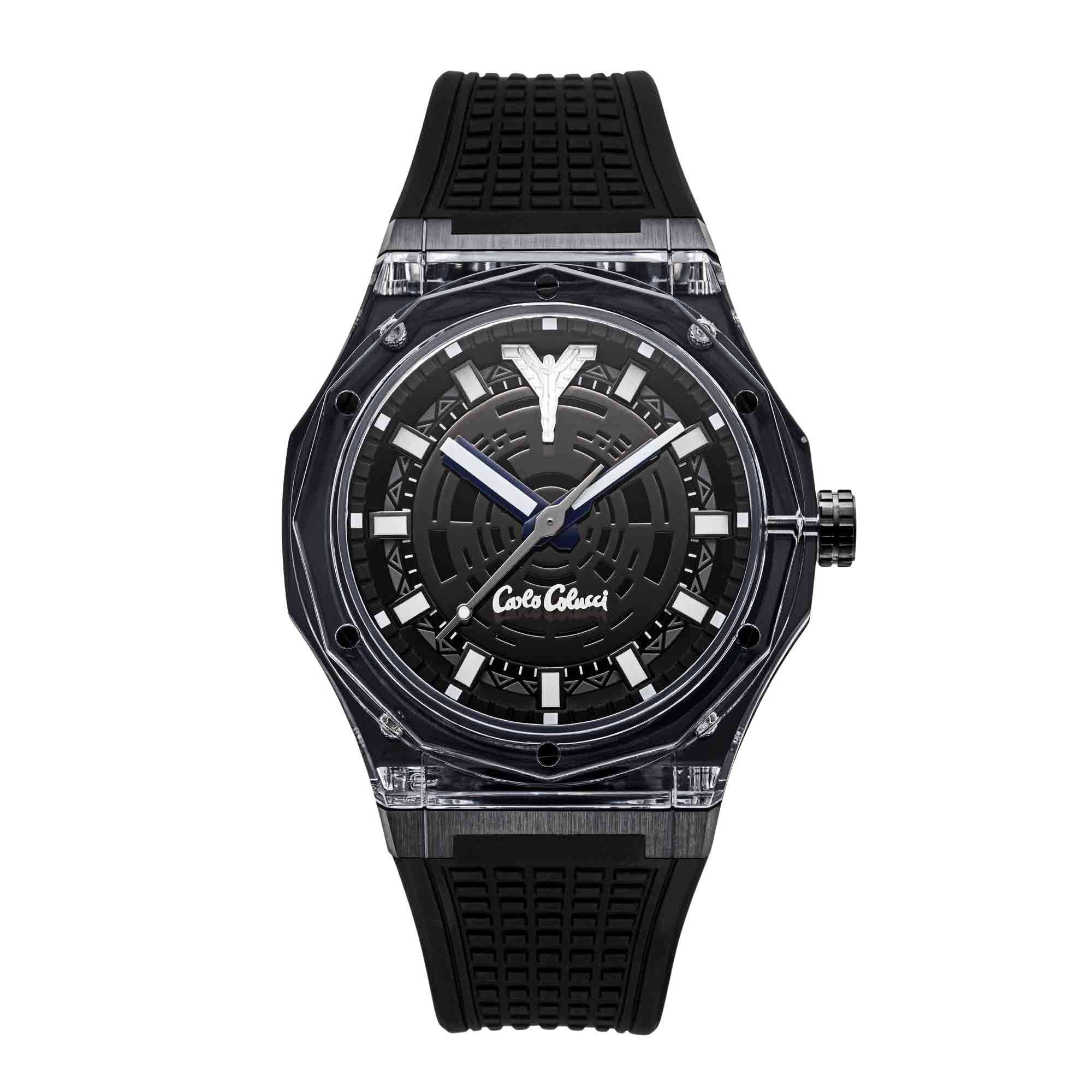 CARLO COLUCCI Quarzuhr CC505-1 CC505-1, Armbanduhr, Herrenuhr, Silikonarmband, analog