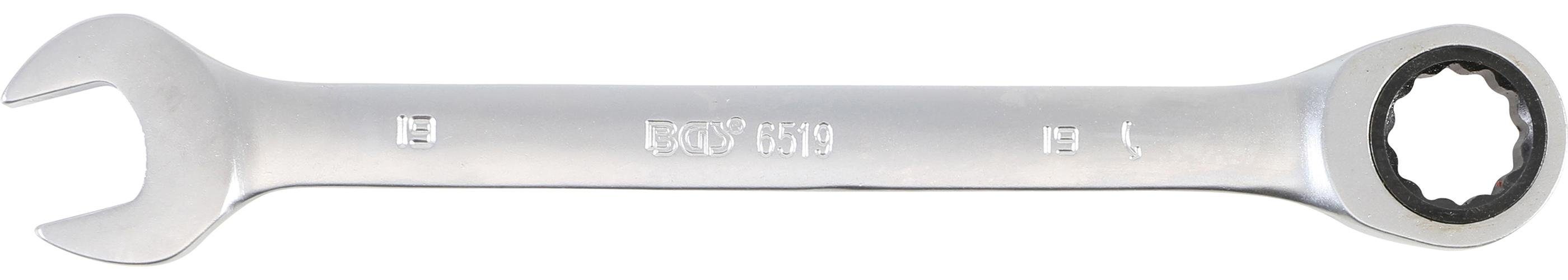 BGS technic Stecknuss Ratschenring-Maulschlüssel, SW 19 mm