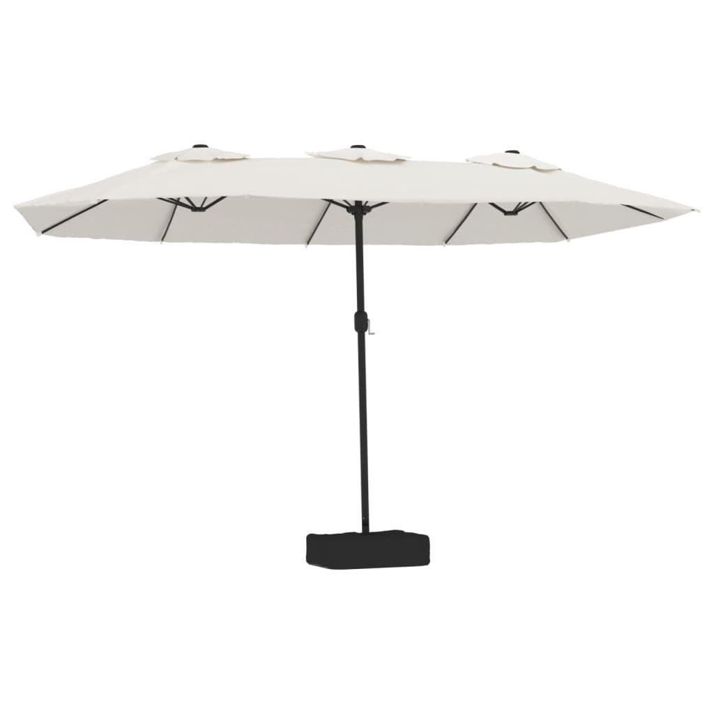 Sonnenschirm Doppelsonnenschirm Sandweiß 449x245 cm
