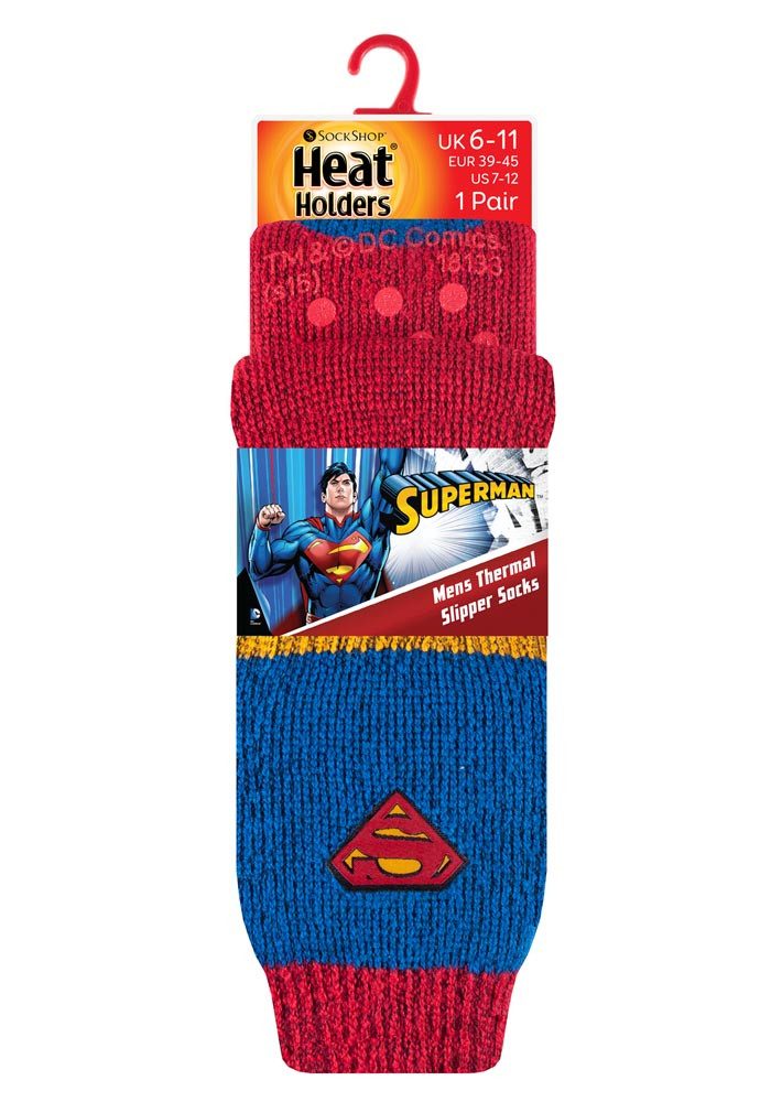 Heat Holders Thermosocken Hausschuhsocken -Superman-