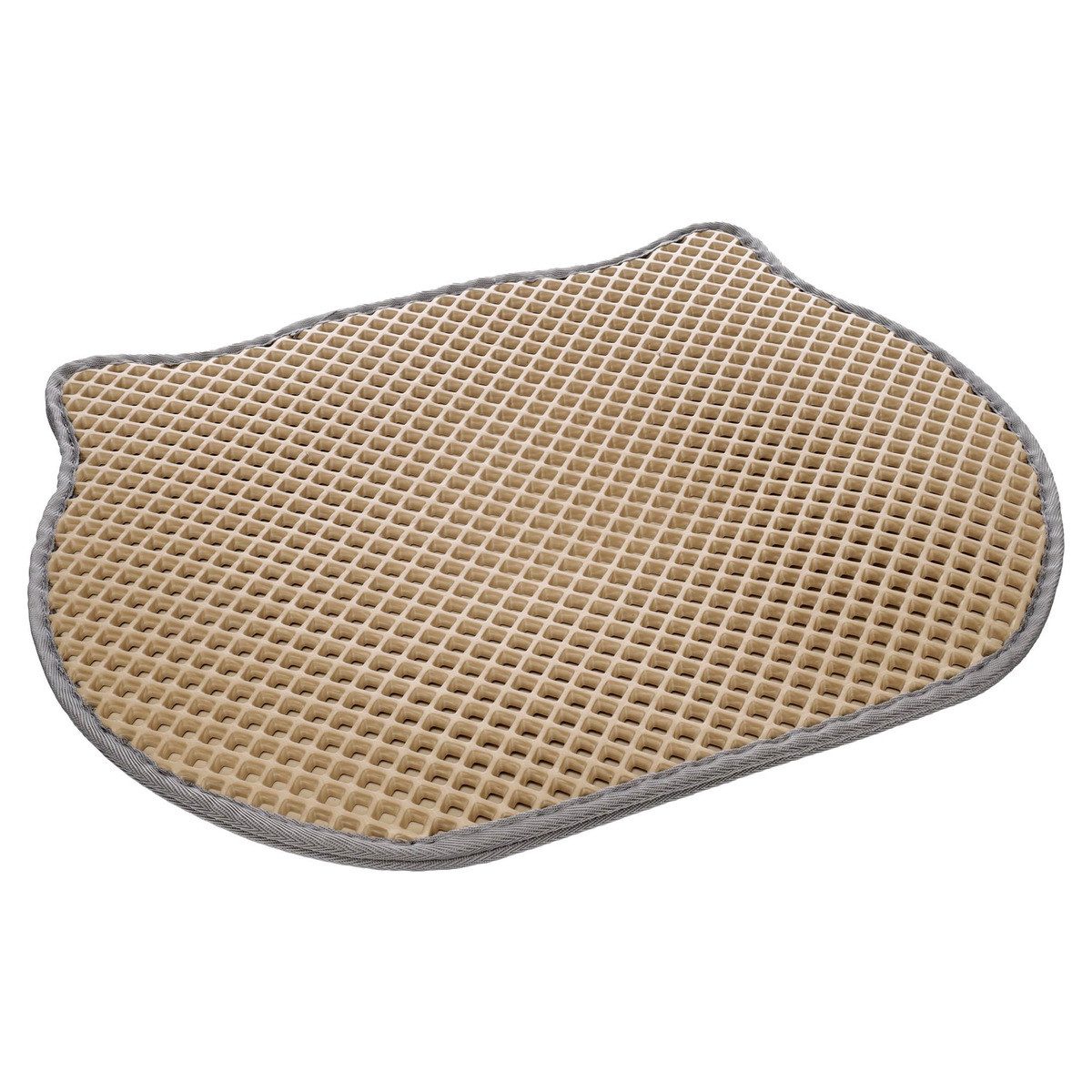 Flamingo Katzentoilette Katzenstreu Matte Matz Katzenkopf beige