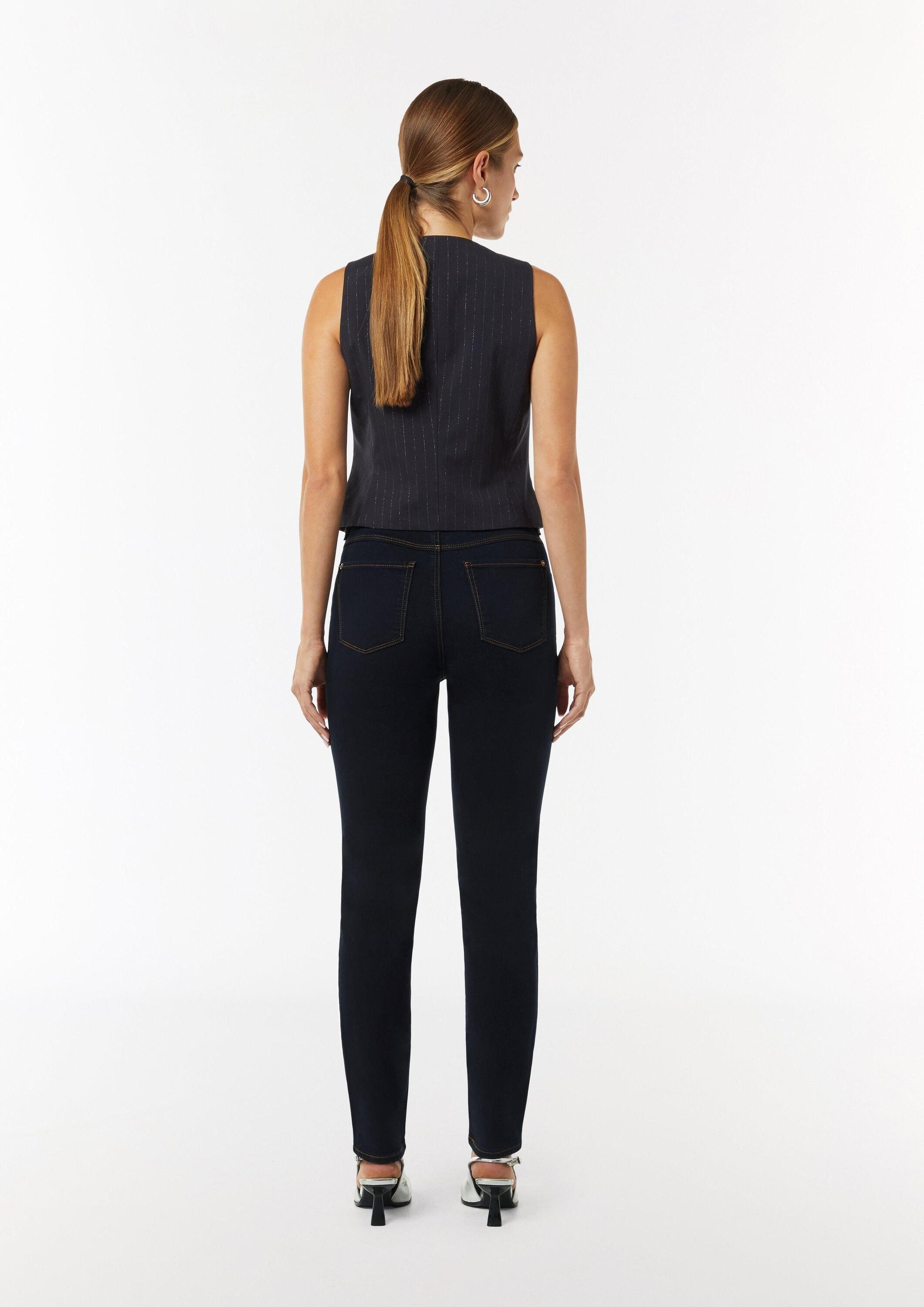 comma Slim-fit-Jeans Jeans-Hose Elastische Slim-Leg-Jeans mit dunkler Waschung
