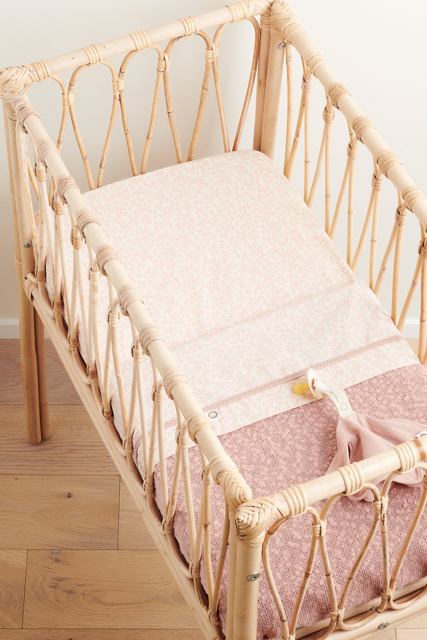 Babydecke Noppies Decke für die Wiege Melange knit 75x100 cm, Noppies Misty Rose