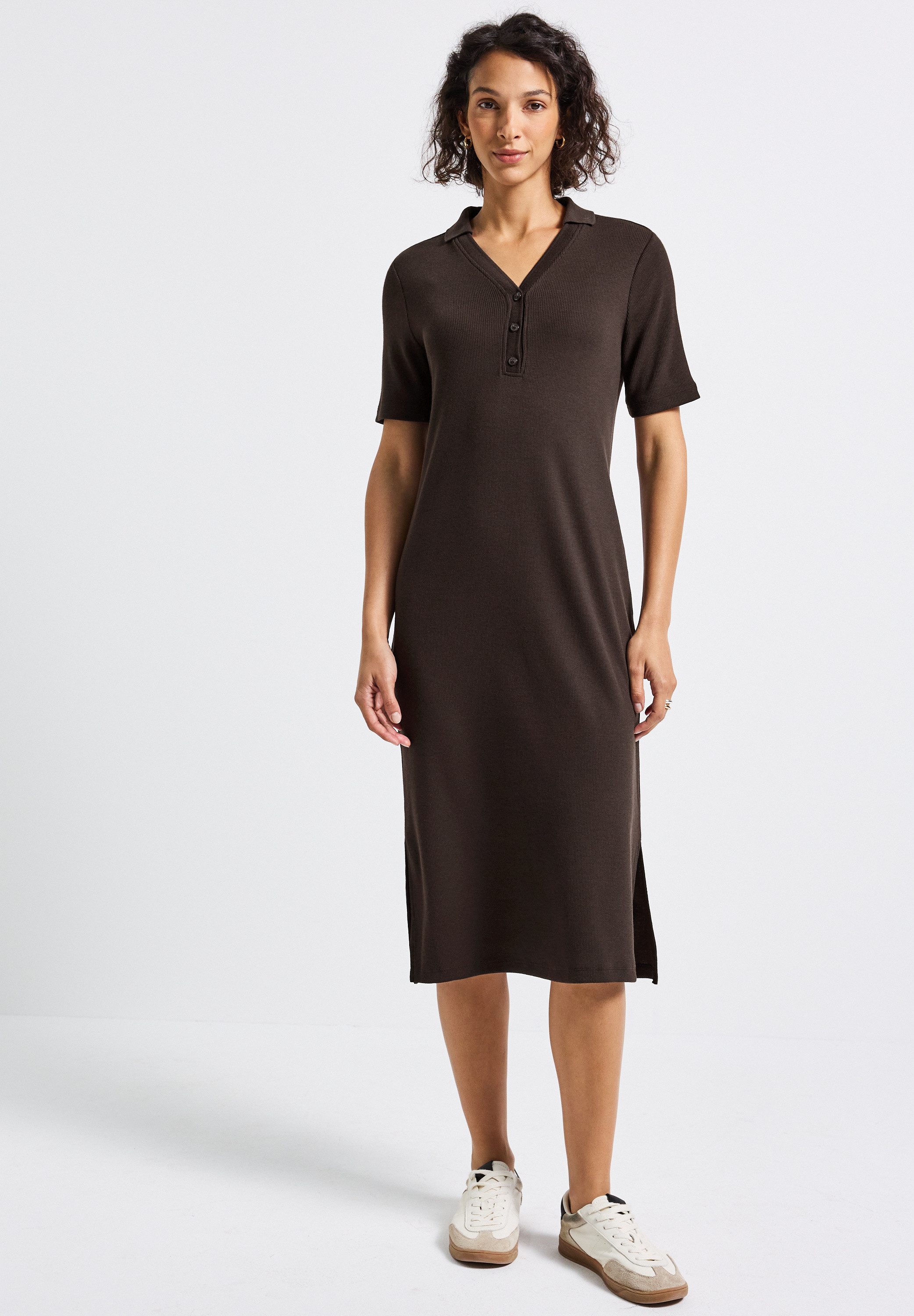 STREET ONE Midikleid in Unifarbe günstig online kaufen