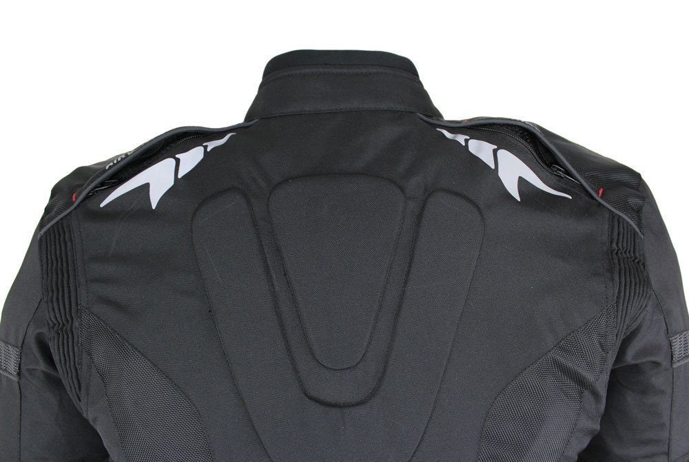 Alpha Speeds Motorradjacke Herren Biker Textil Jacke Wasserdicht Sport Touring Jacke Protektoren (Trennbare Innenjacke: All Season) Belüftungssysteme, SPORT Schwarz