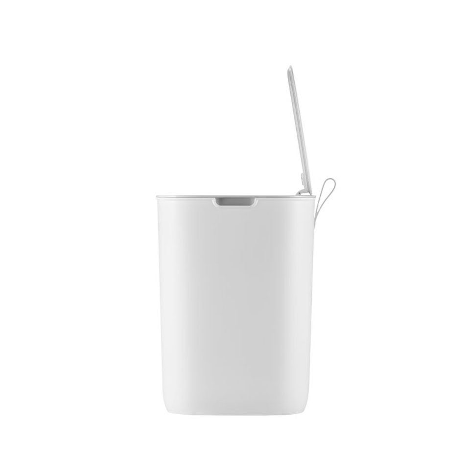 Weiß Abfalleimer mit 30L, quadratischer PROREGAL® Sensor, Smart Mülleimer Moderner