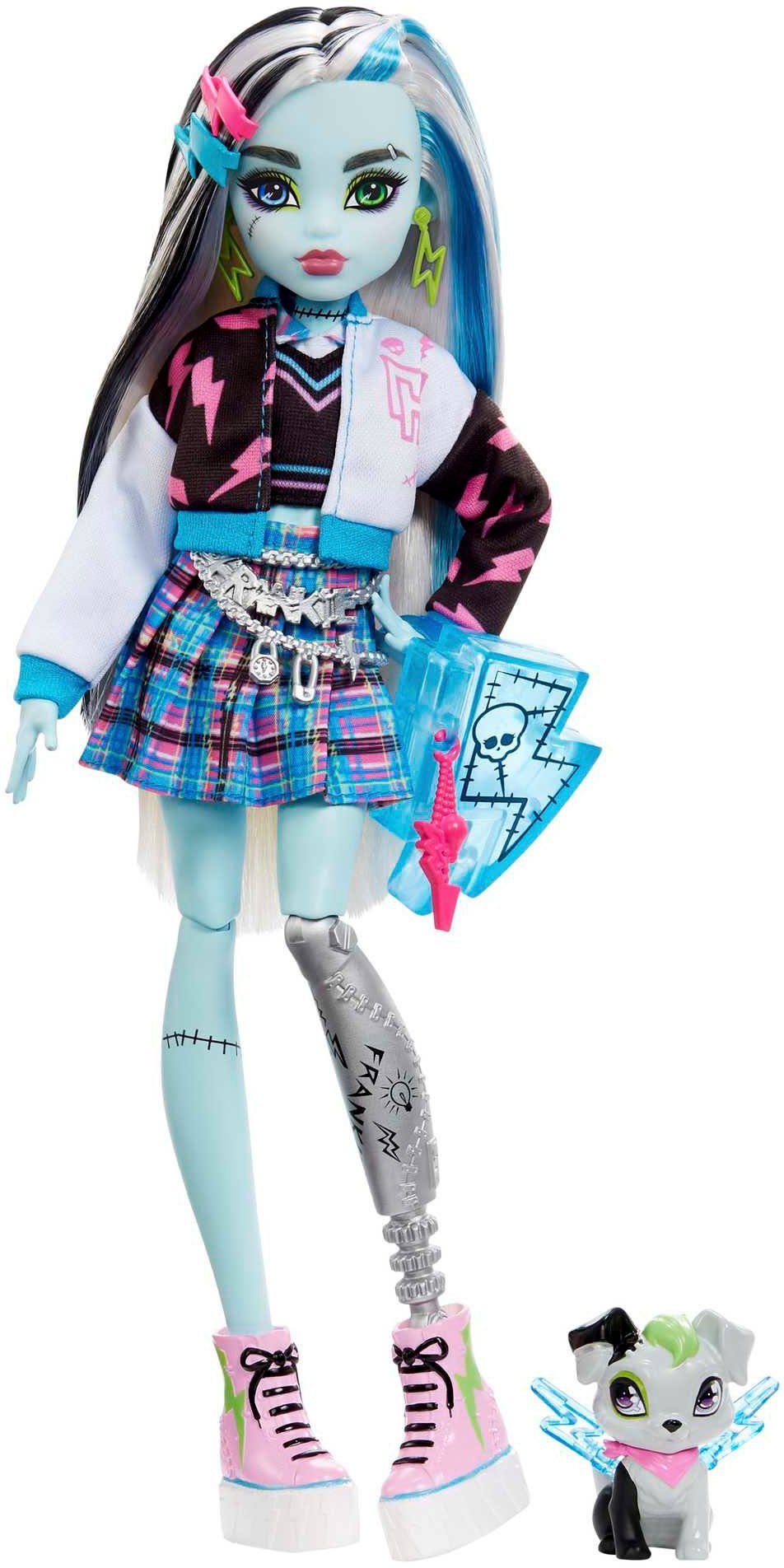 Mattel® Anziehpuppe Monster High, Frankie Stein mit Hund