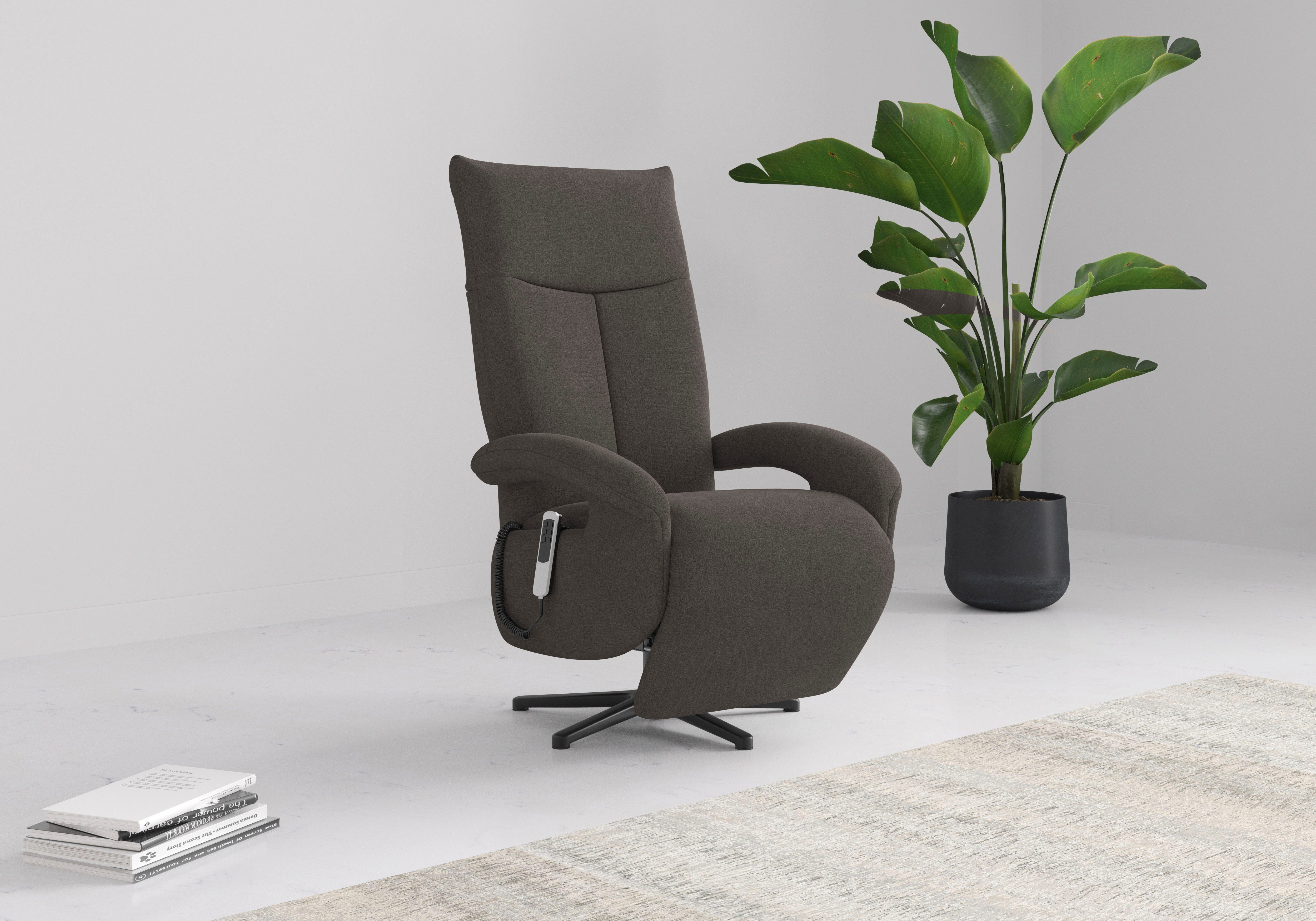 sit&more TV-Sessel Zoe, inkl. Kopfteilverstellung & 360° Drehfunktion, wahlweise mit 2 Motoren, Akku & Aufstehhilfe