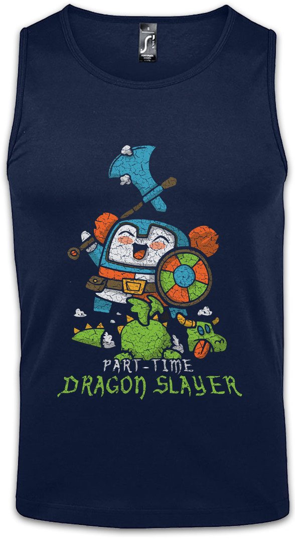 Urban Backwoods Tanktop Part Time Dragon Slayer Ärmelloses T-Shirt Dungeons Pen RPG Paper Geek Nerd Dragons Roleplay Rollenspiel