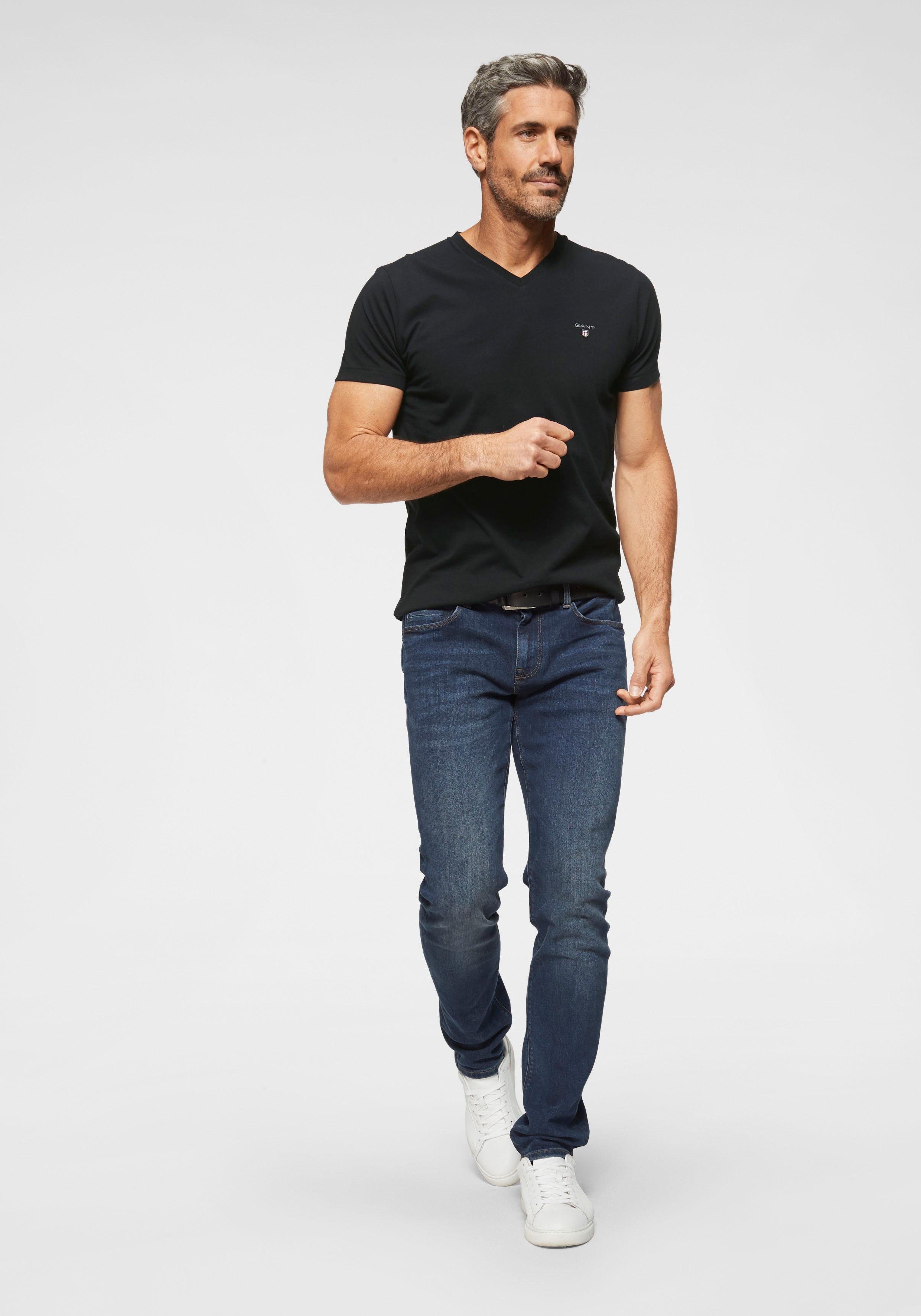 V-Shirt mit Gant Blende black